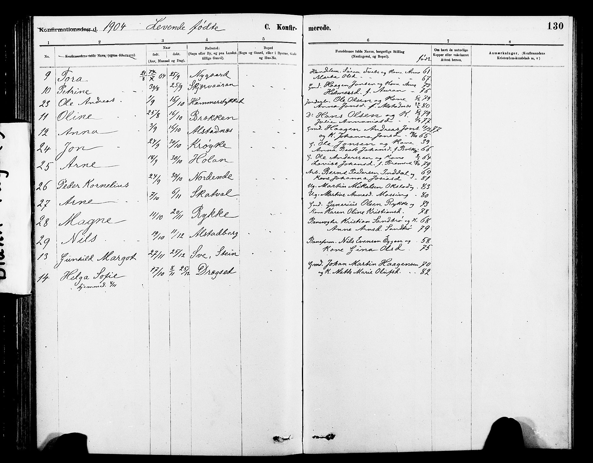 Ministerialprotokoller, klokkerbøker og fødselsregistre - Nord-Trøndelag, AV/SAT-A-1458/712/L0103: Klokkerbok nr. 712C01, 1878-1917, s. 130