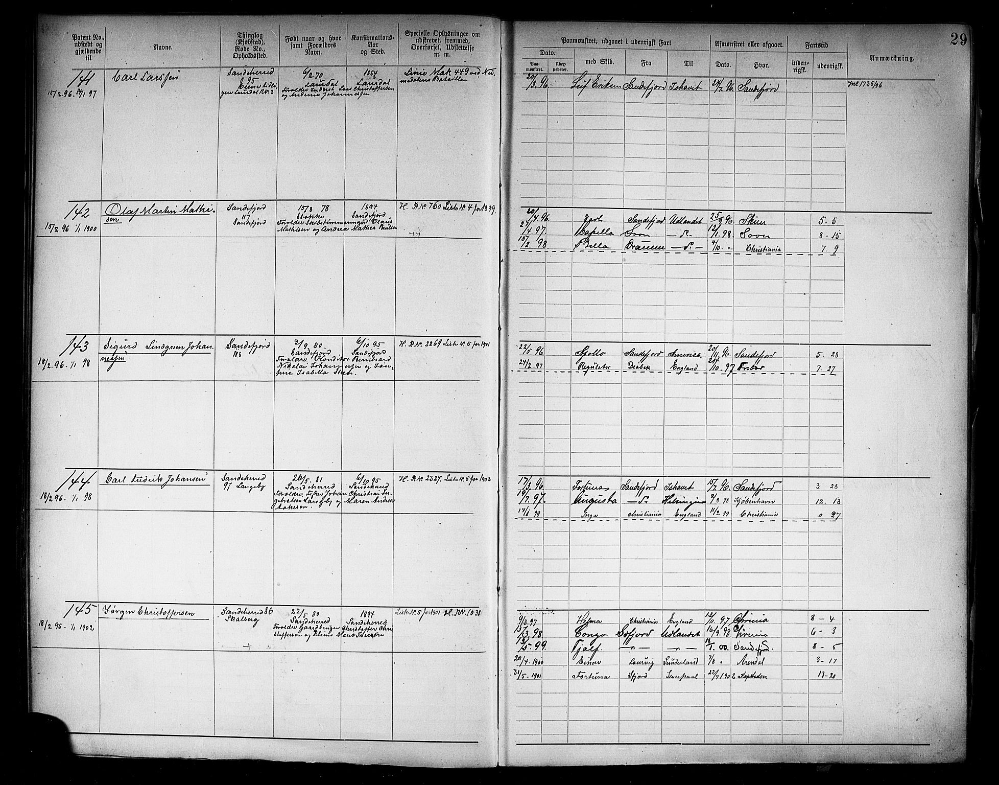 Sandefjord innrulleringskontor, AV/SAKO-A-788/F/Fa/L0005: Annotasjonsrulle, 1894-1911, s. 31