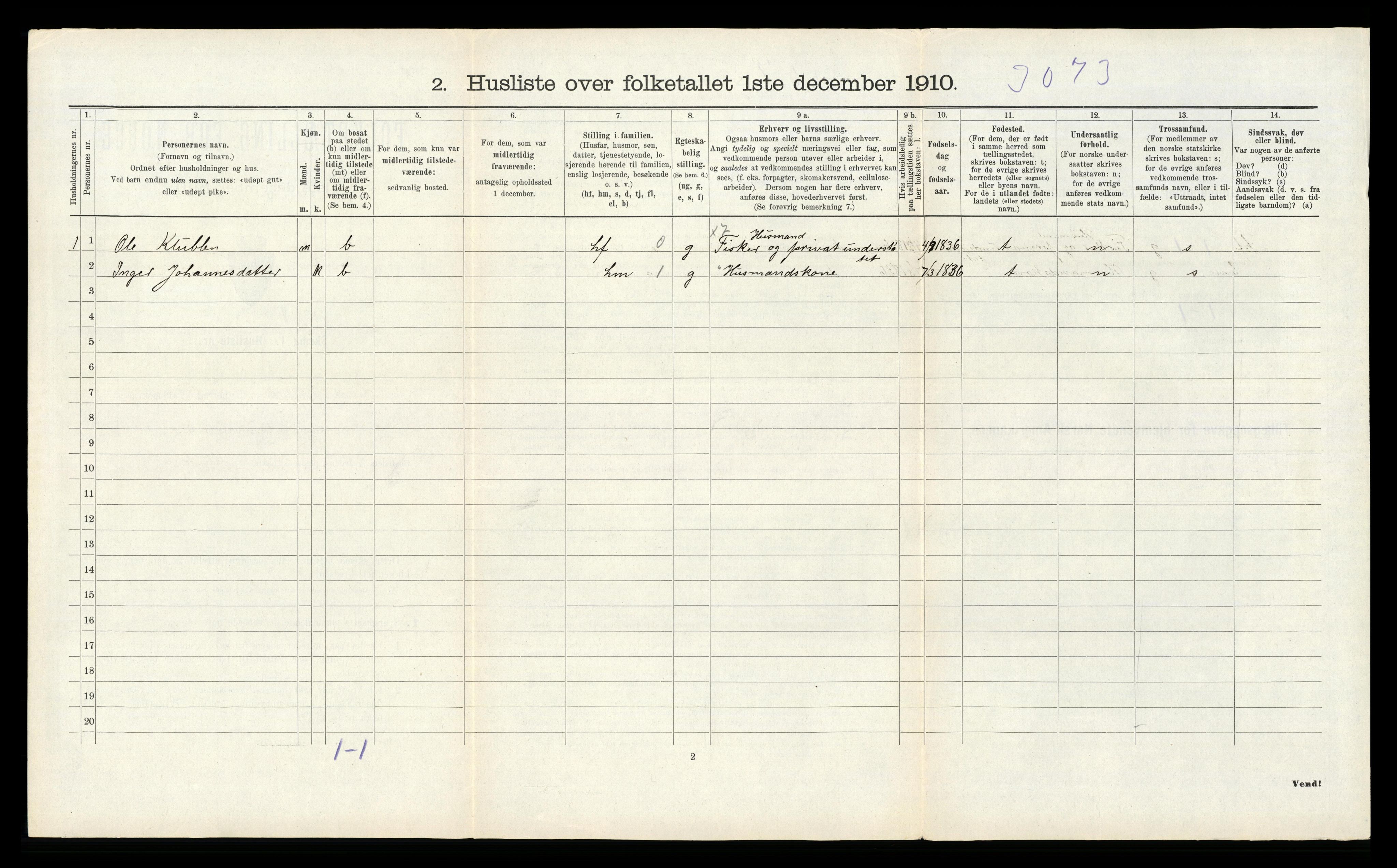 RA, Folketelling 1910 for 1135 Sauda herred, 1910, s. 583