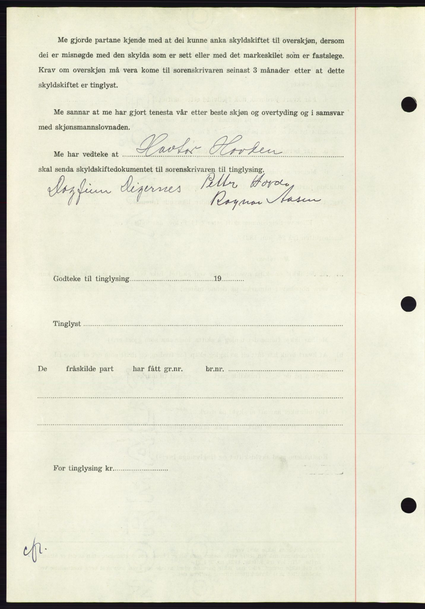 Søre Sunnmøre sorenskriveri, AV/SAT-A-4122/1/2/2C/L0099: Pantebok nr. 25A, 1954-1954, Dagboknr: 2673/1954