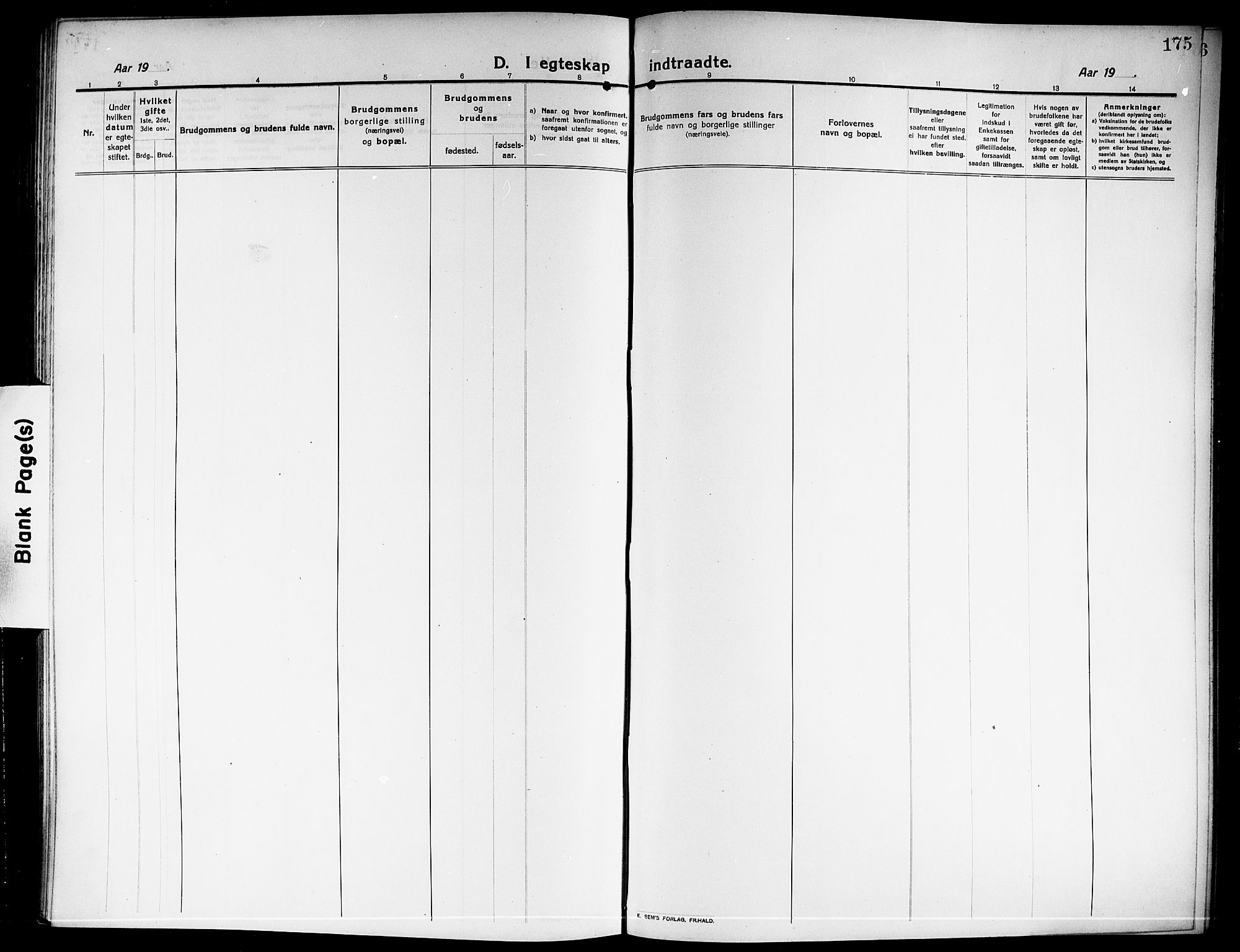 Rjukan kirkebøker, SAKO/A-294/G/Ga/L0002: Klokkerbok nr. 2, 1913-1920, s. 175