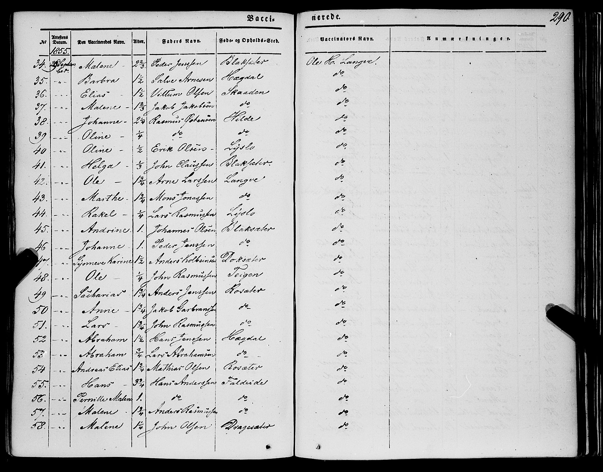 Innvik sokneprestembete, SAB/A-80501: Ministerialbok nr. A 5, 1847-1865, s. 290