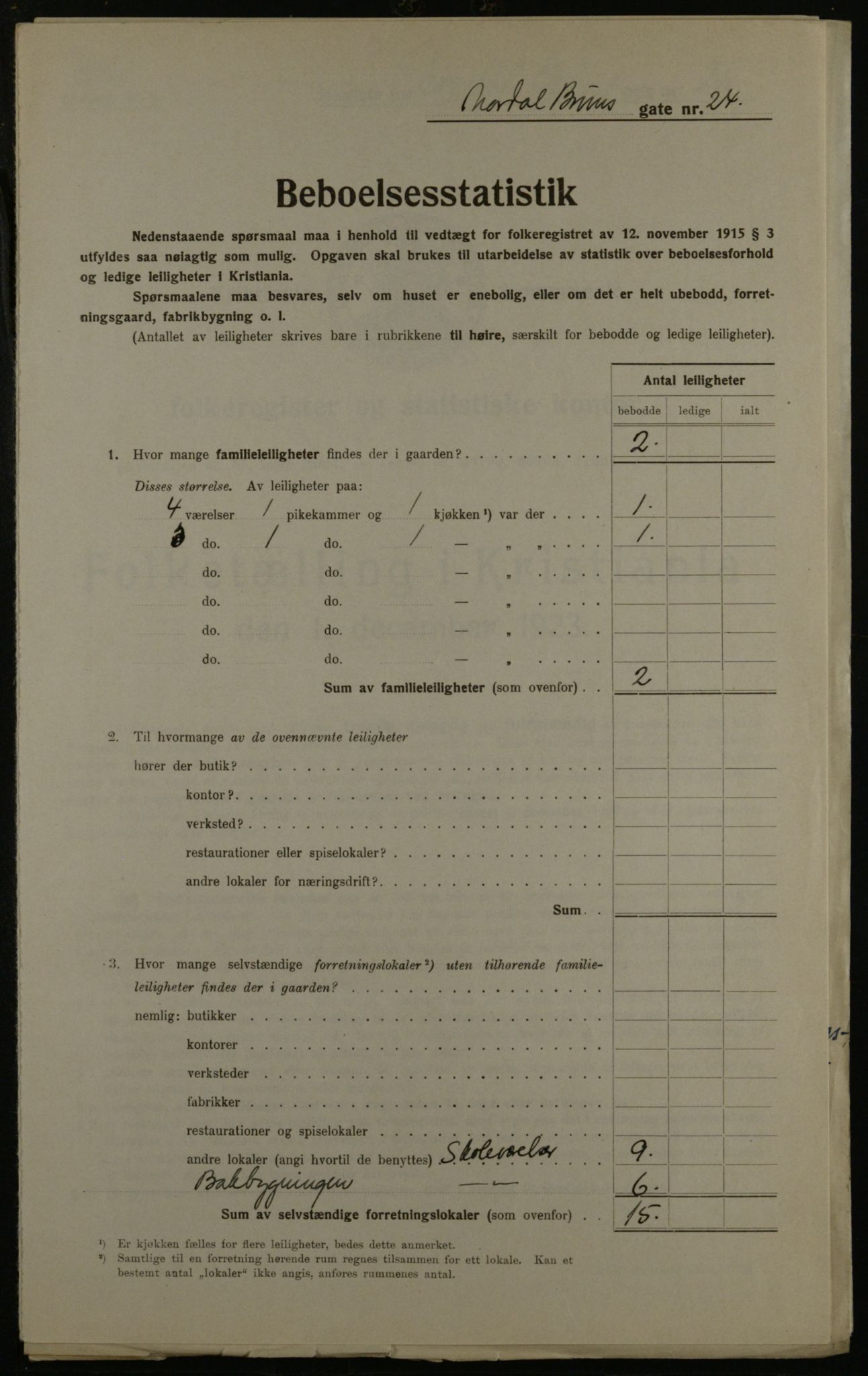 OBA, Kommunal folketelling 1.12.1923 for Kristiania, 1923, s. 79640