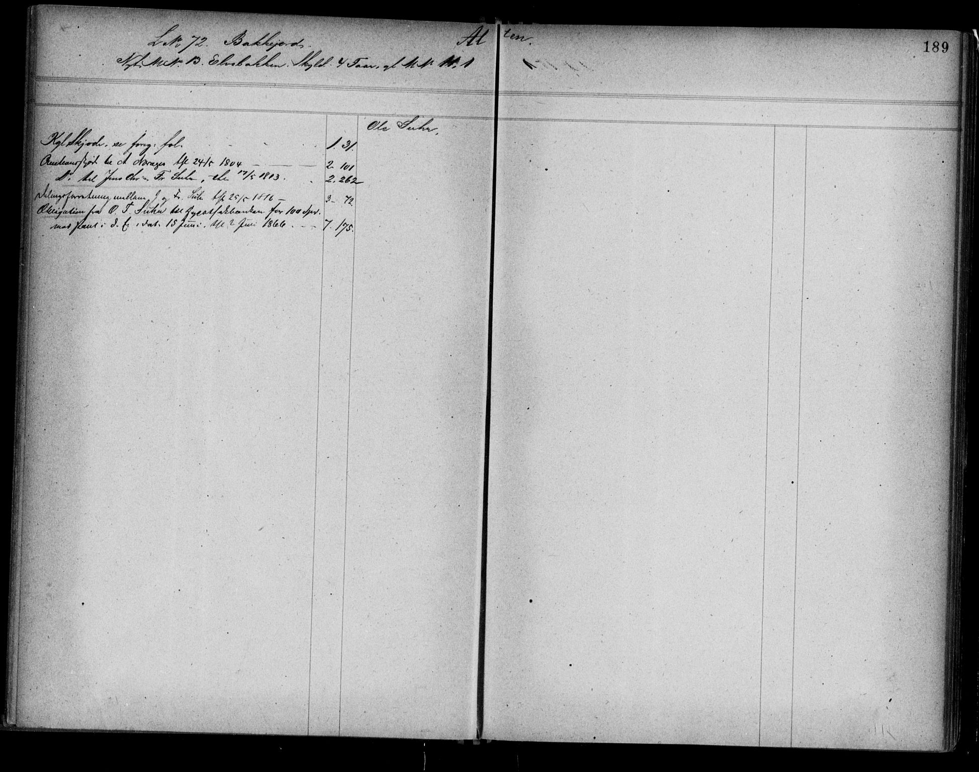 Alta fogderi/sorenskriveri, AV/SATØ-SATØ-5/1/K/Kb/Kba/L0006pantereg: Panteregister nr. 6, 1776, s. 189