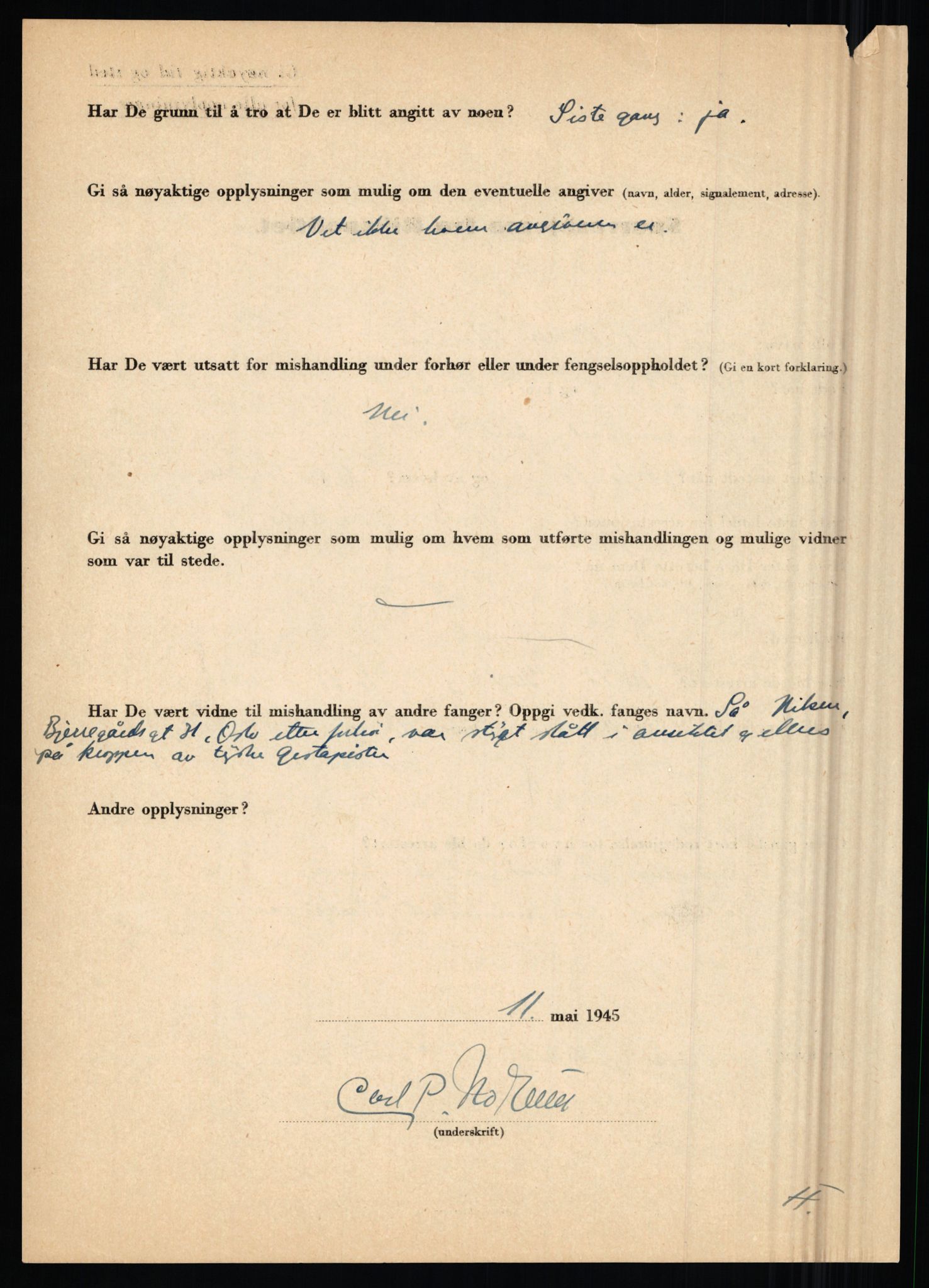 Rikspolitisjefen, AV/RA-S-1560/L/L0012: Mogensen, Øivind - Noraas, Lars, 1940-1945, s. 1111
