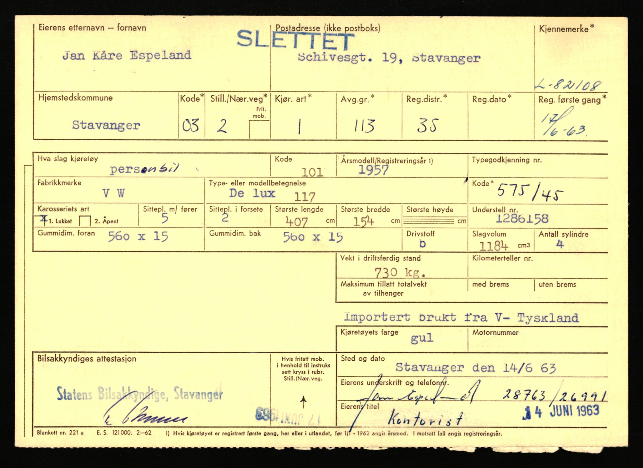 Stavanger trafikkstasjon, AV/SAST-A-101942/0/F/L0071: L-80500 - L-82199, 1930-1971, s. 2611