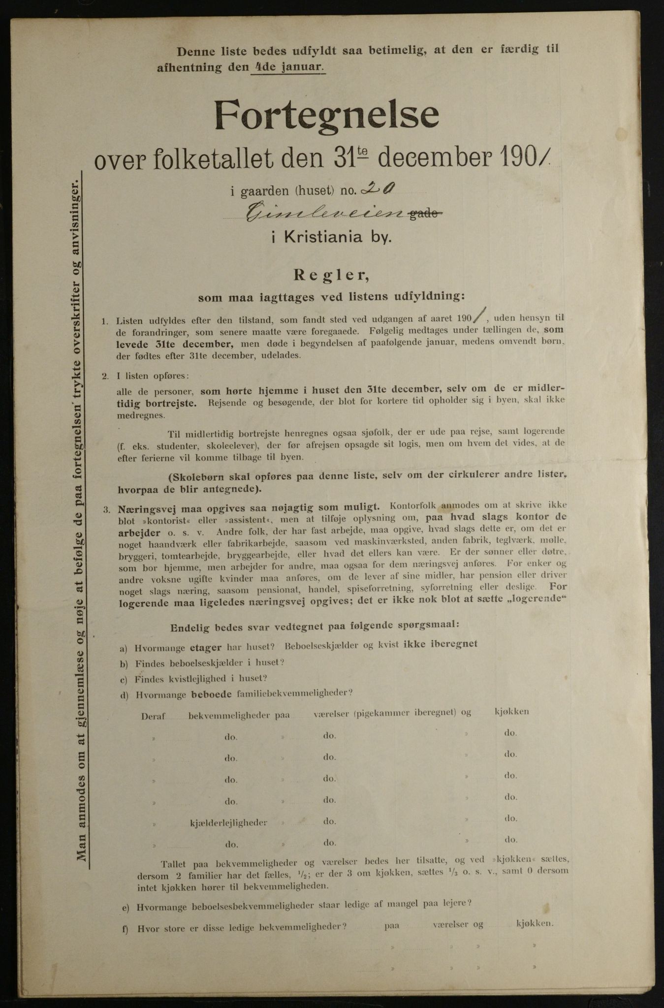 OBA, Kommunal folketelling 31.12.1901 for Kristiania kjøpstad, 1901, s. 4687