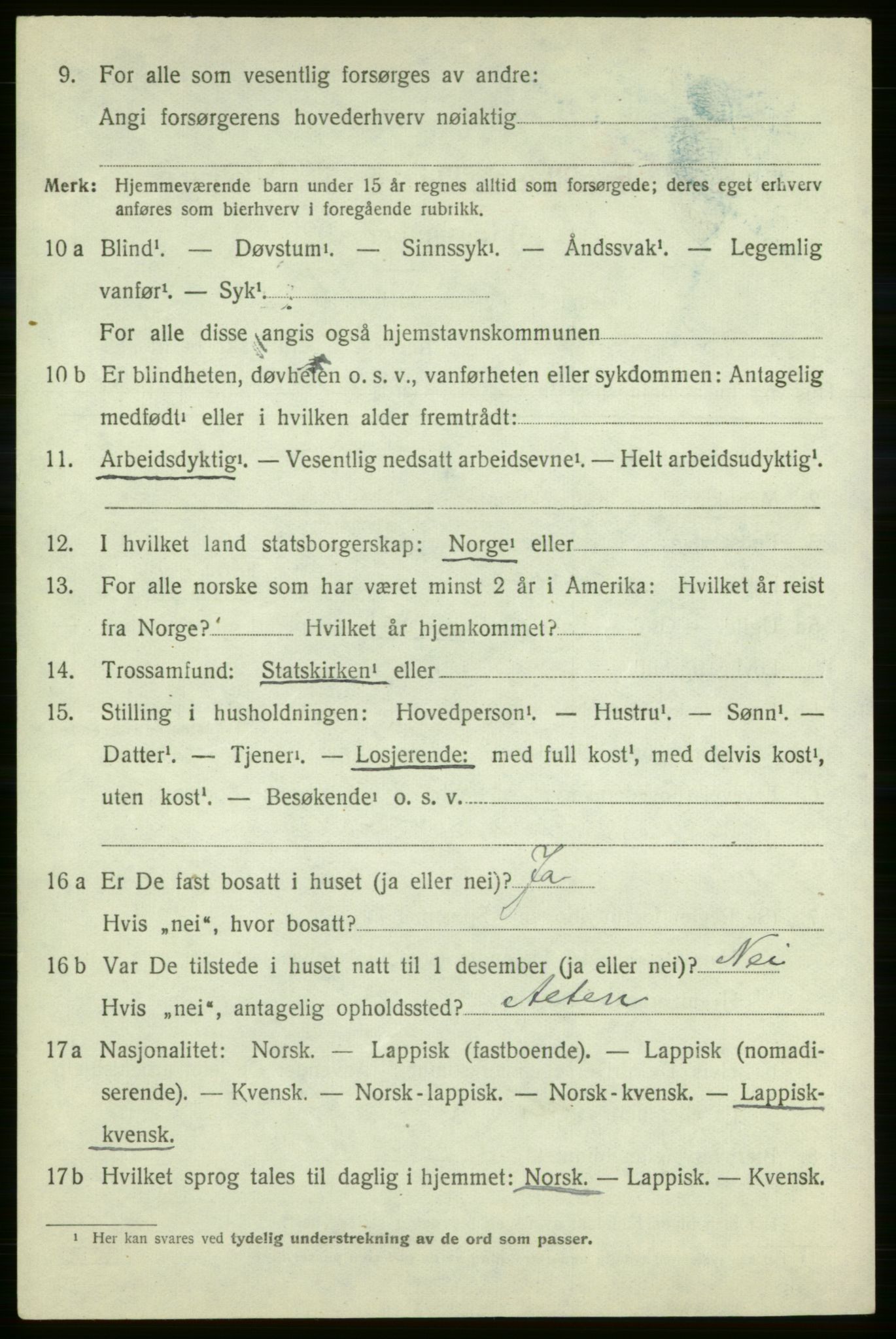 SATØ, Folketelling 1920 for 2013 Talvik herred, 1920, s. 2203