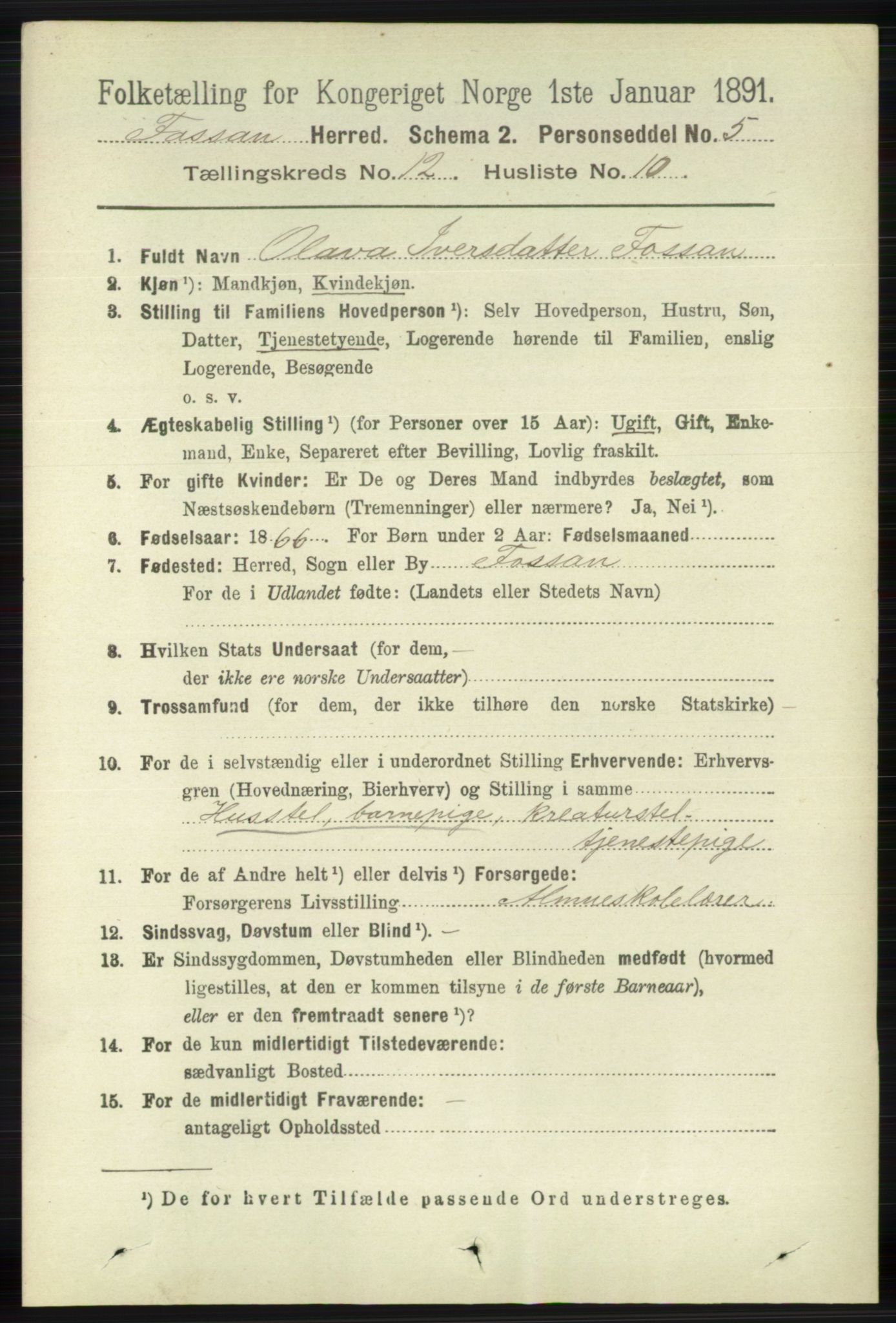 RA, Folketelling 1891 for 1129 Forsand herred, 1891, s. 2012