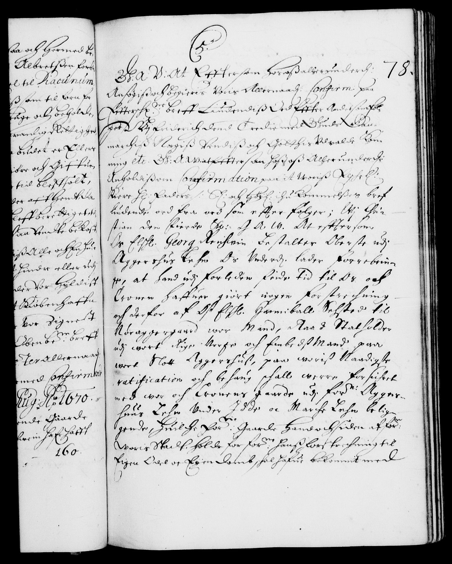 Danske Kanselli 1572-1799, RA/EA-3023/F/Fc/Fca/Fcaa/L0011: Norske registre (mikrofilm), 1670-1673, s. 78a