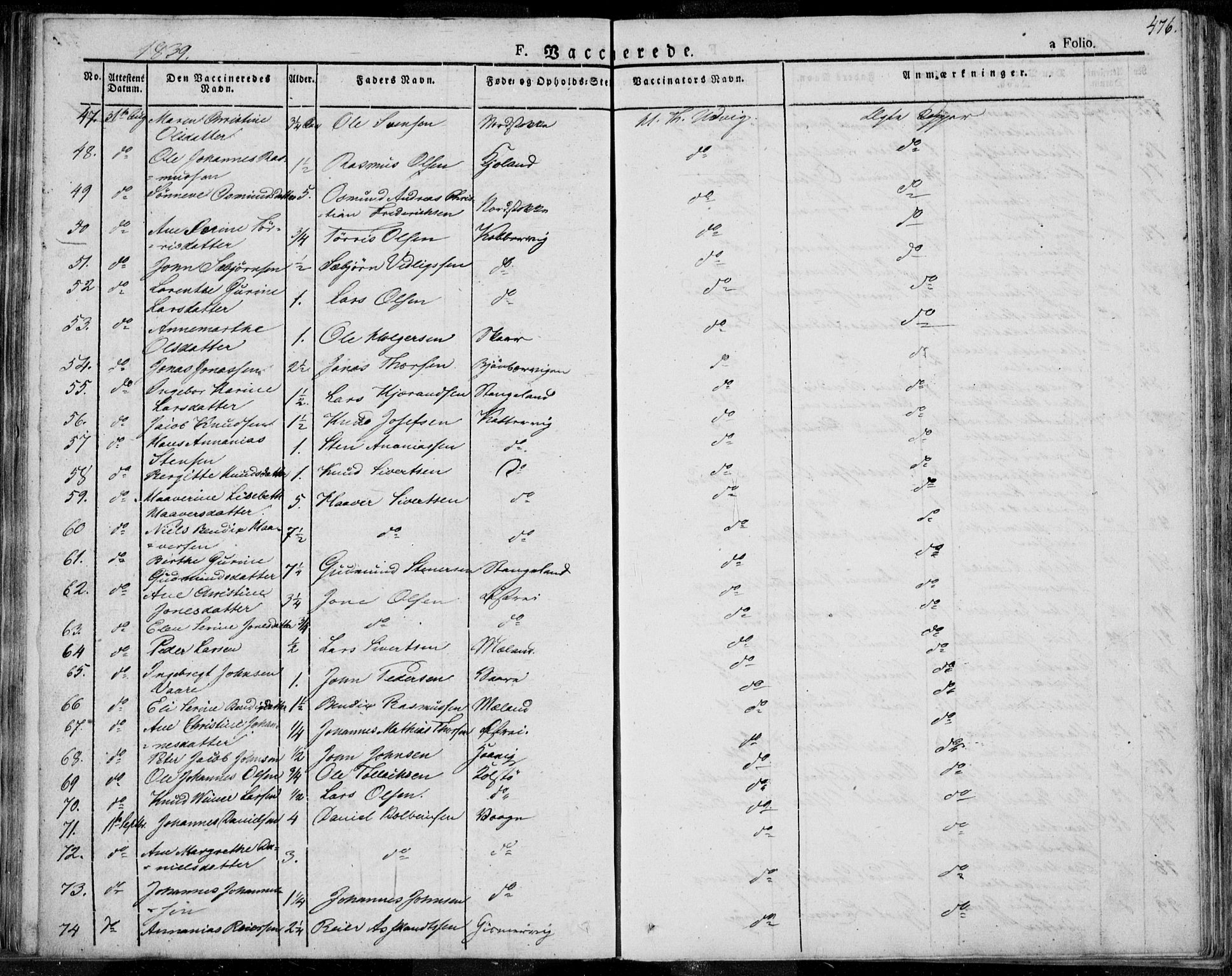 Avaldsnes sokneprestkontor, AV/SAST-A -101851/H/Ha/Haa/L0005: Ministerialbok nr. A 5.2, 1825-1841, s. 476