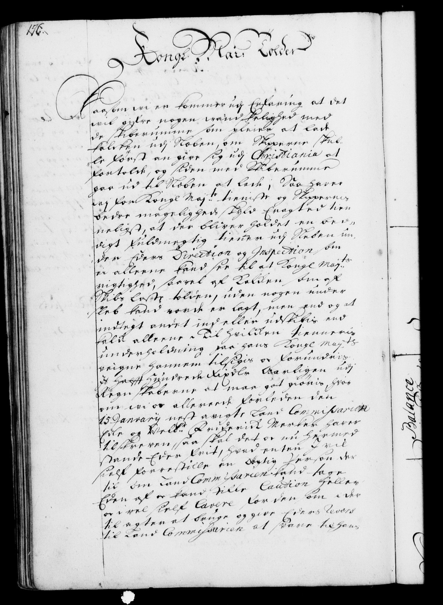 Rentekammeret, Kammerkanselliet, RA/EA-3111/G/Gf/Gfa/L0001: Resolusjonsprotokoll med register (merket RK 52.1), 1695-1706, s. 176