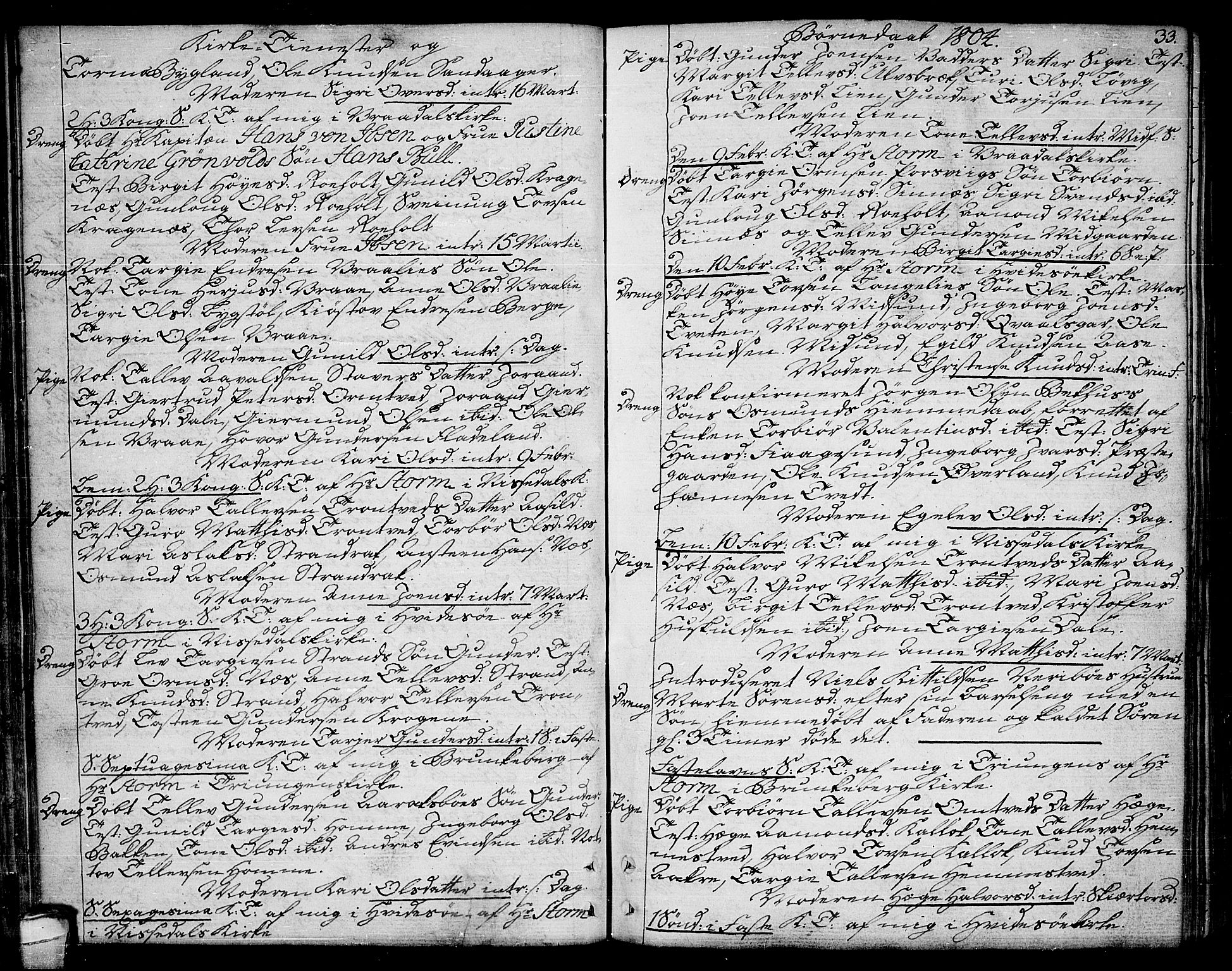 Kviteseid kirkebøker, AV/SAKO-A-276/F/Fa/L0004: Ministerialbok nr. I 4, 1800-1814, s. 33