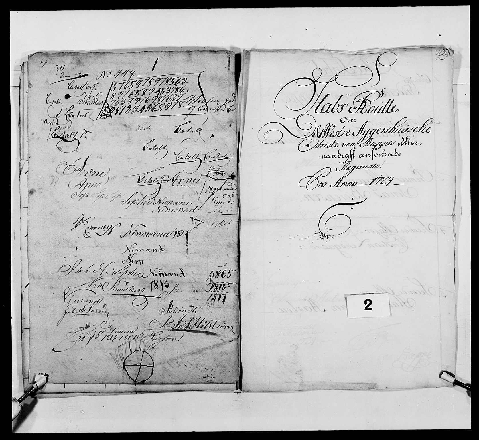 Kommanderende general (KG I) med Det norske krigsdirektorium, AV/RA-EA-5419/E/Ea/L0486: 1. Akershusiske regiment, 1727-1749, s. 20