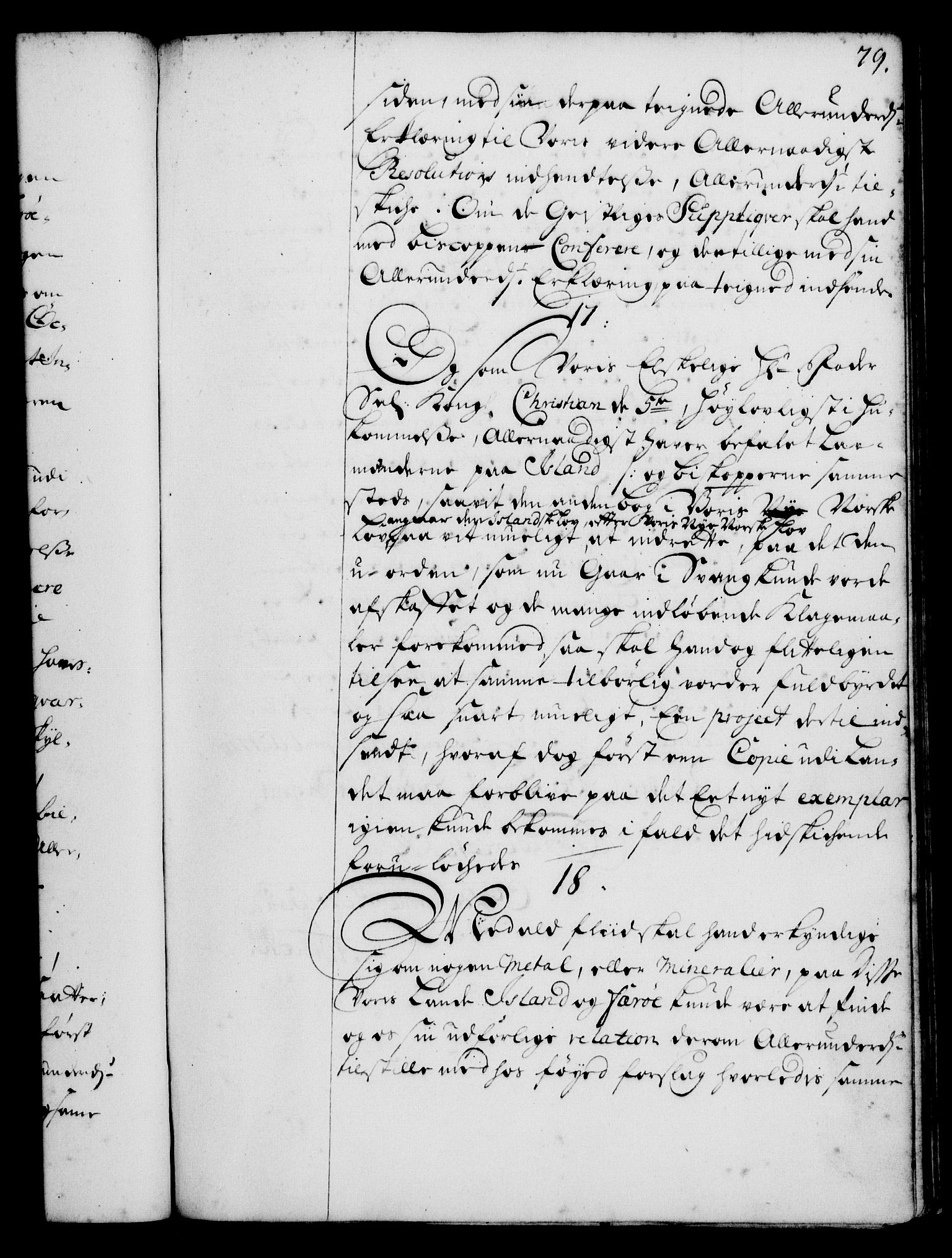 Rentekammeret, Kammerkanselliet, RA/EA-3111/G/Gg/Ggi/L0001: Norsk instruksjonsprotokoll med register (merket RK 53.34), 1720-1729, s. 79