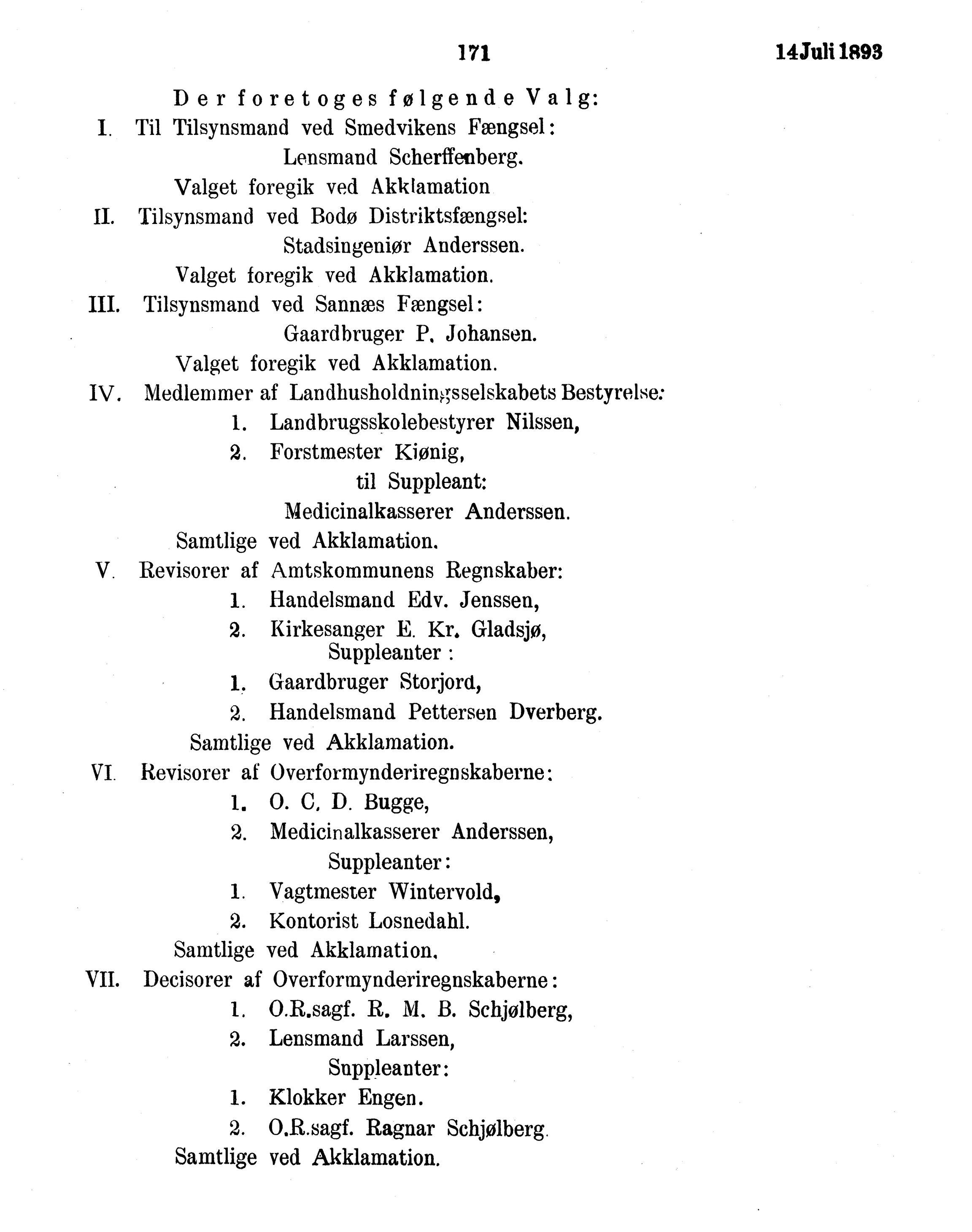 Nordland Fylkeskommune. Fylkestinget, AIN/NFK-17/176/A/Ac/L0016: Fylkestingsforhandlinger 1891-1893, 1891-1893