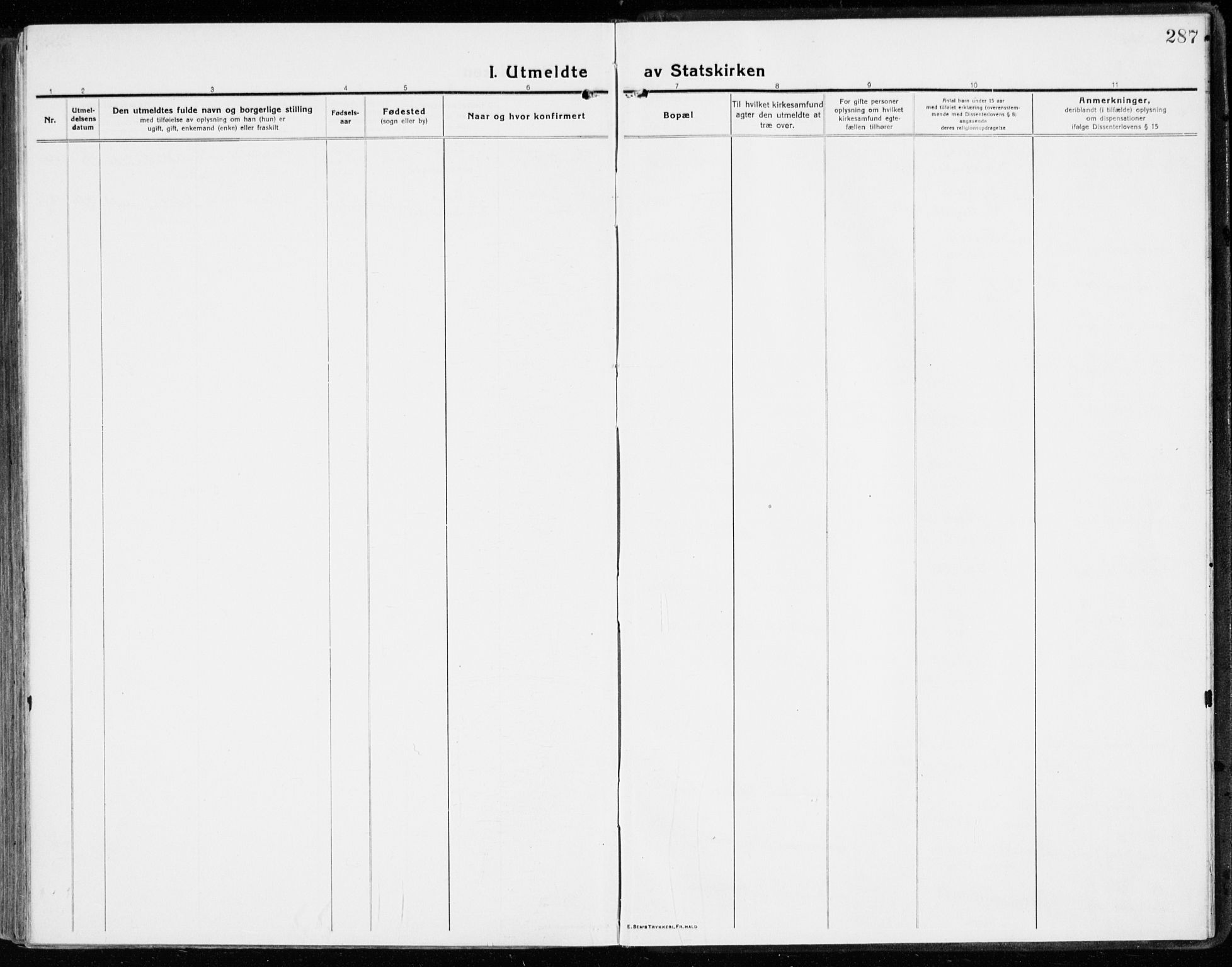 Stange prestekontor, AV/SAH-PREST-002/K/L0025: Ministerialbok nr. 25, 1921-1945, s. 287