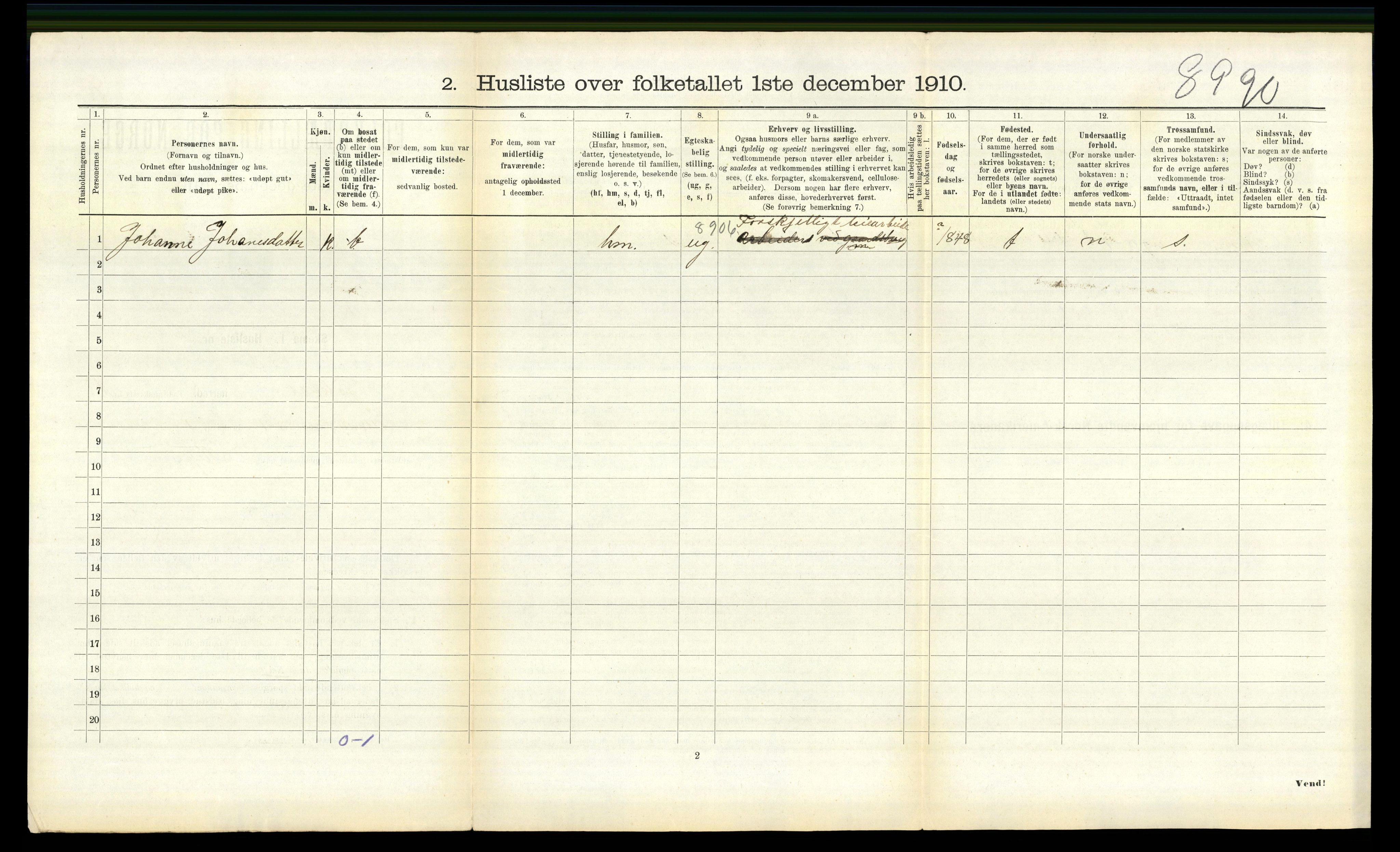 RA, Folketelling 1910 for 1431 Jølster herred, 1910, s. 937