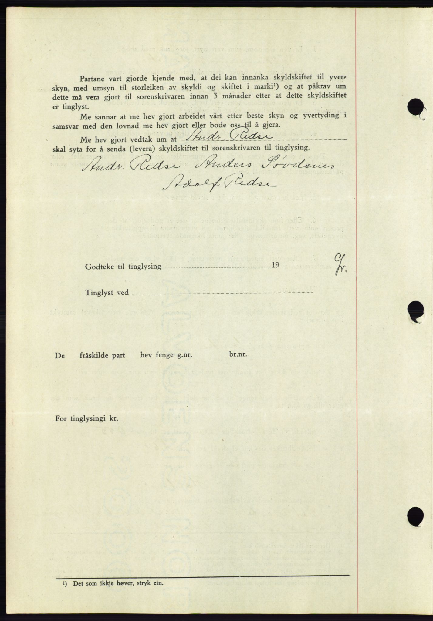 Søre Sunnmøre sorenskriveri, AV/SAT-A-4122/1/2/2C/L0063: Pantebok nr. 57, 1937-1937, Dagboknr: 693/1937