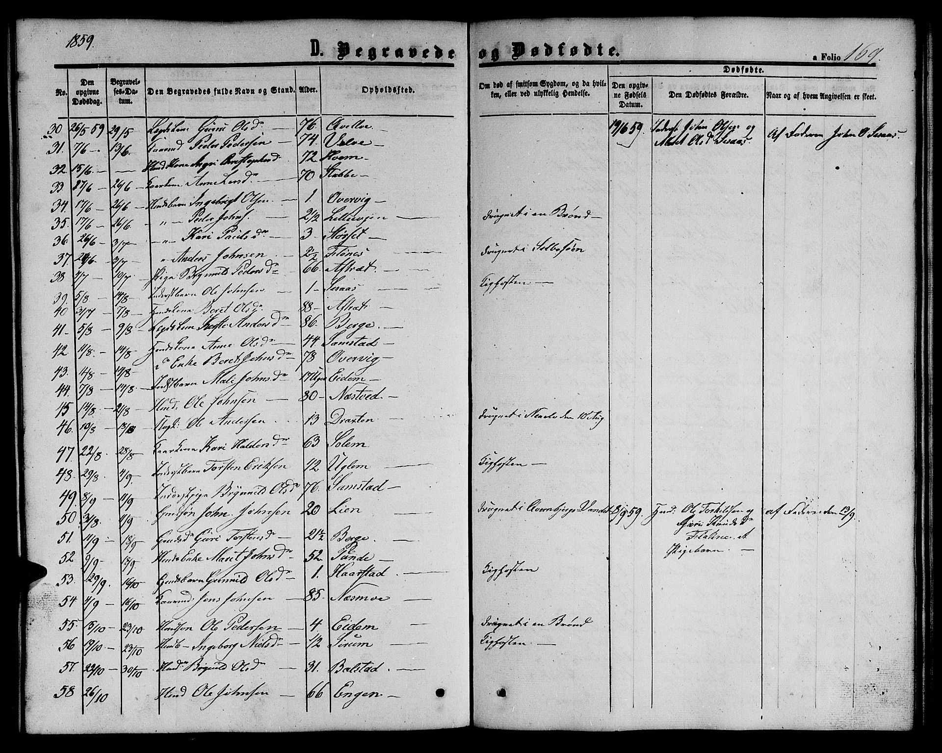 Ministerialprotokoller, klokkerbøker og fødselsregistre - Sør-Trøndelag, AV/SAT-A-1456/695/L1155: Klokkerbok nr. 695C06, 1859-1868, s. 169