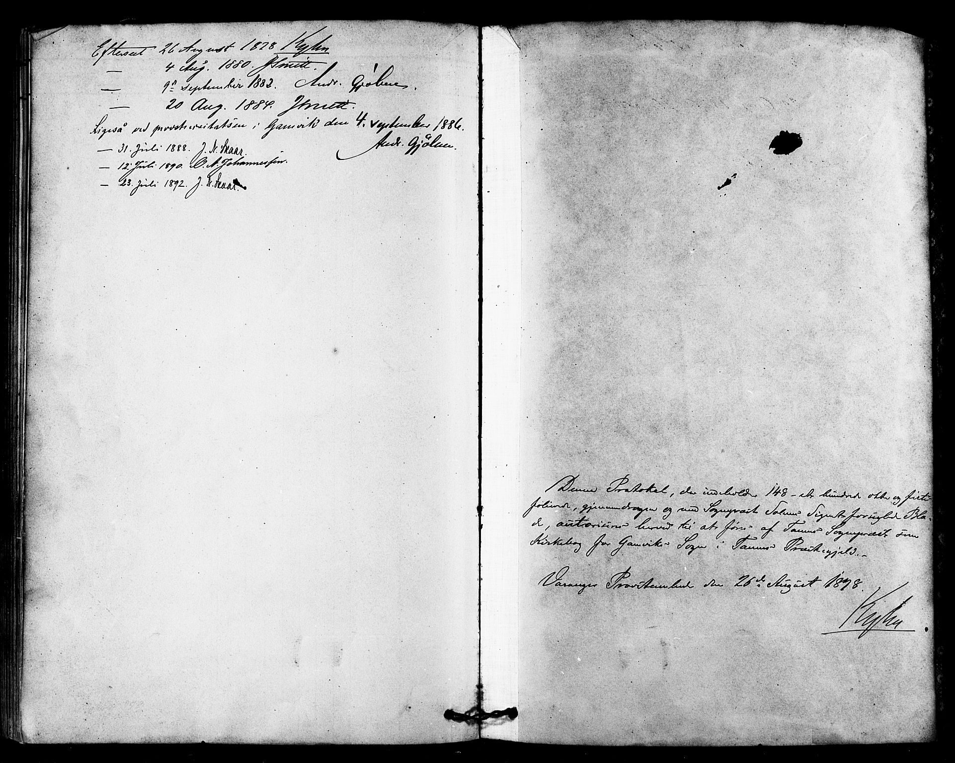 Tana sokneprestkontor, AV/SATØ-S-1334/H/Ha/L0003kirke: Ministerialbok nr. 3, 1878-1892