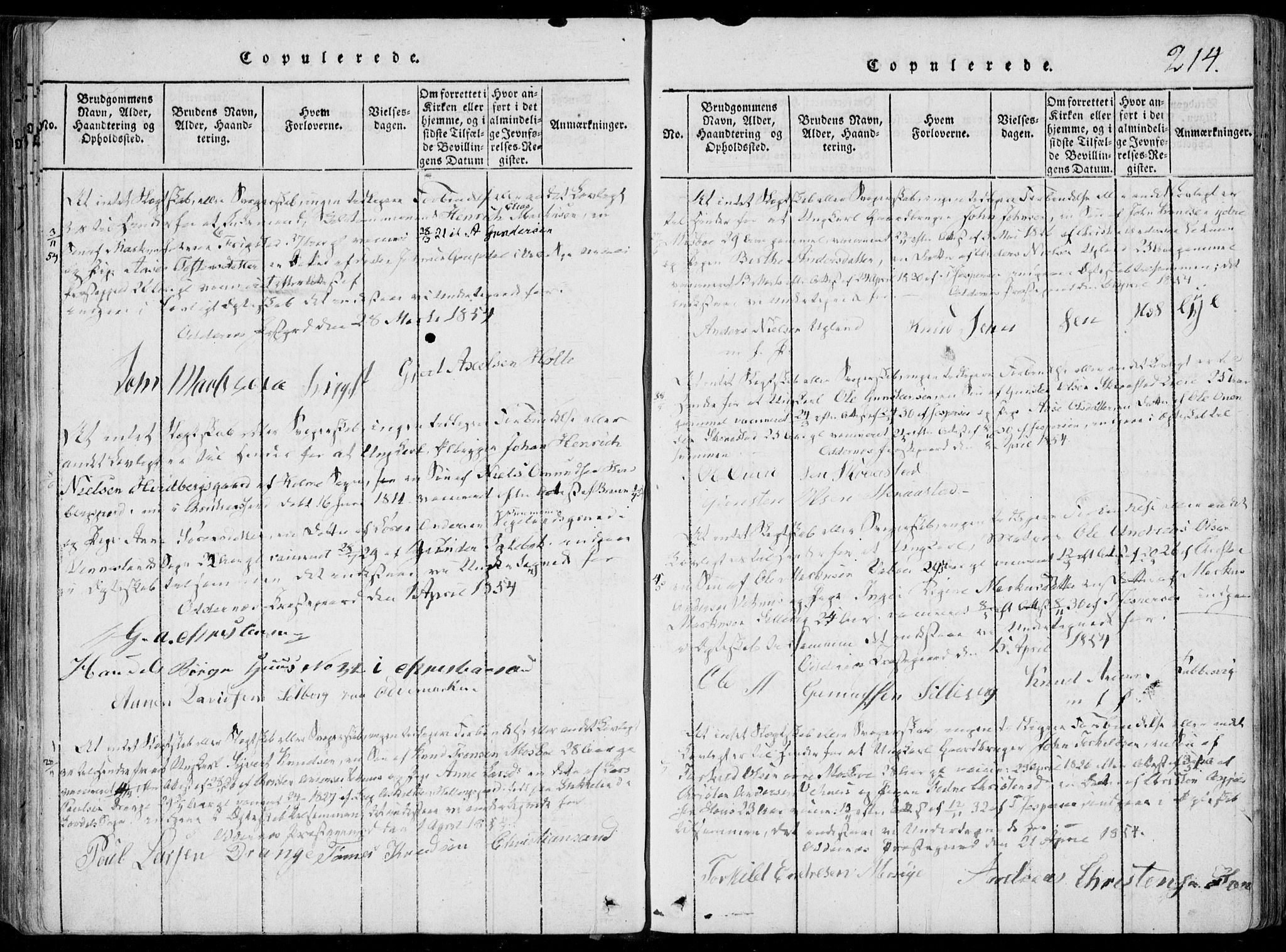 Oddernes sokneprestkontor, AV/SAK-1111-0033/F/Fa/Faa/L0005: Ministerialbok nr. A 5, 1820-1838, s. 214