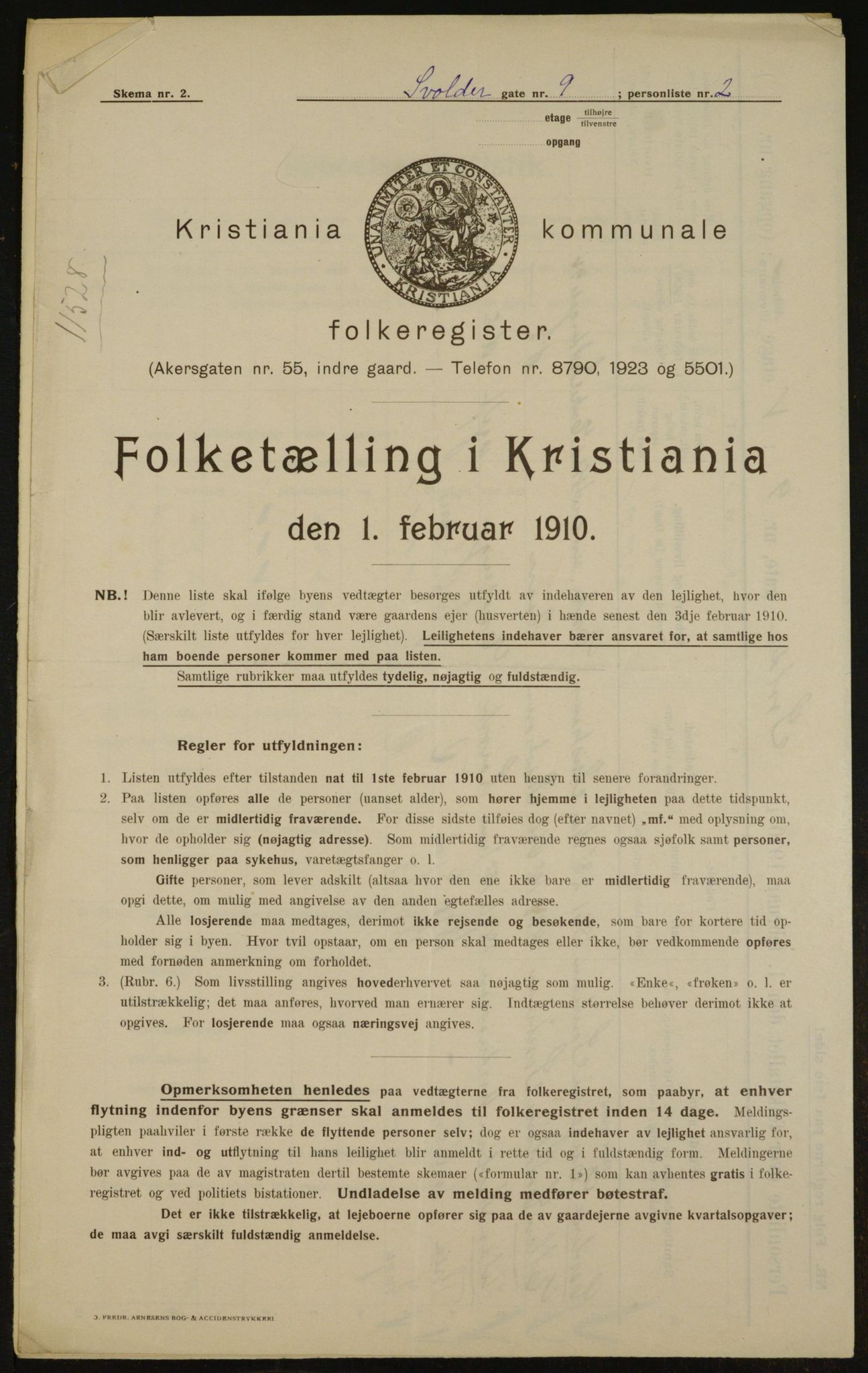 OBA, Kommunal folketelling 1.2.1910 for Kristiania, 1910, s. 100783