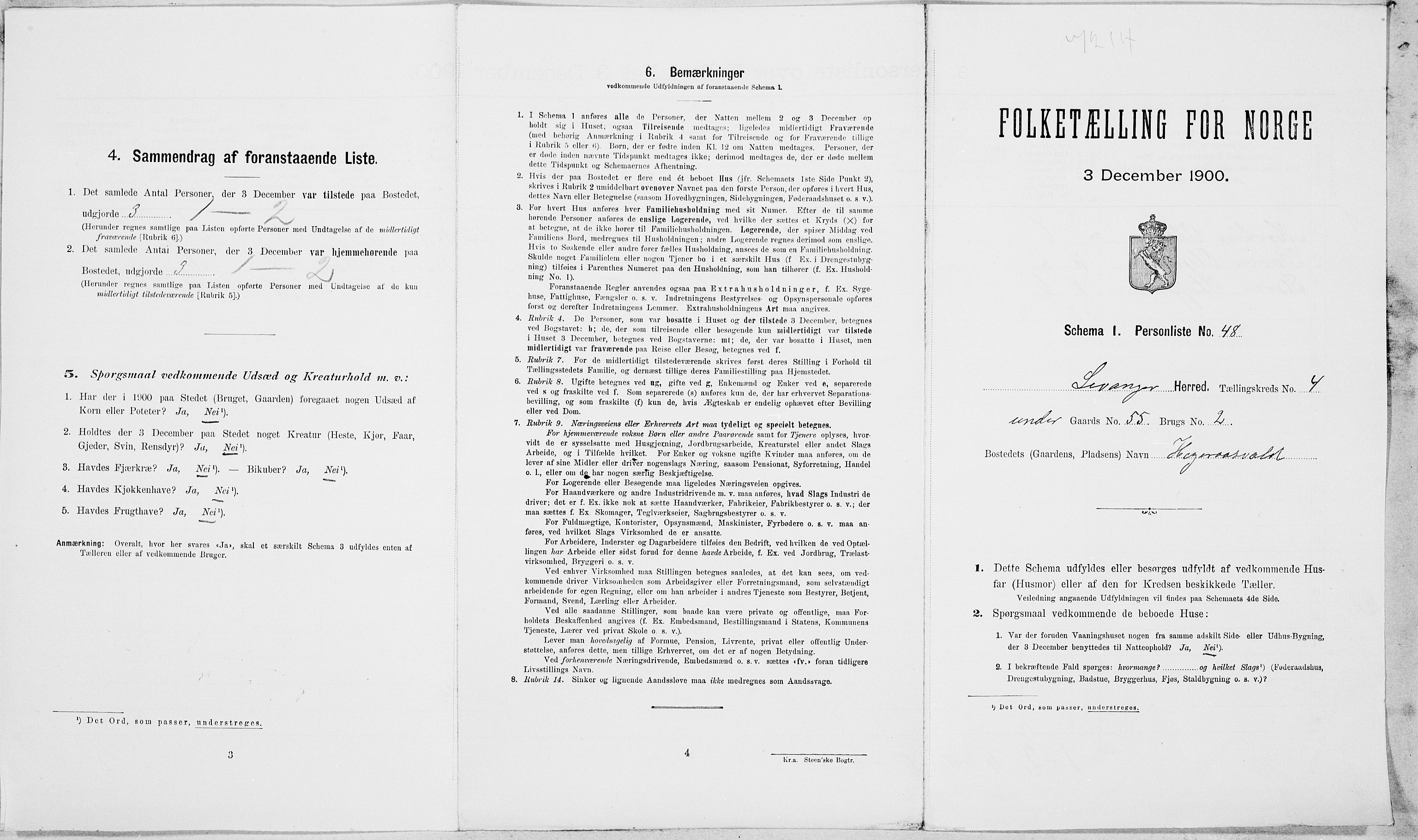 SAT, Folketelling 1900 for 1720 Levanger herred, 1900, s. 701