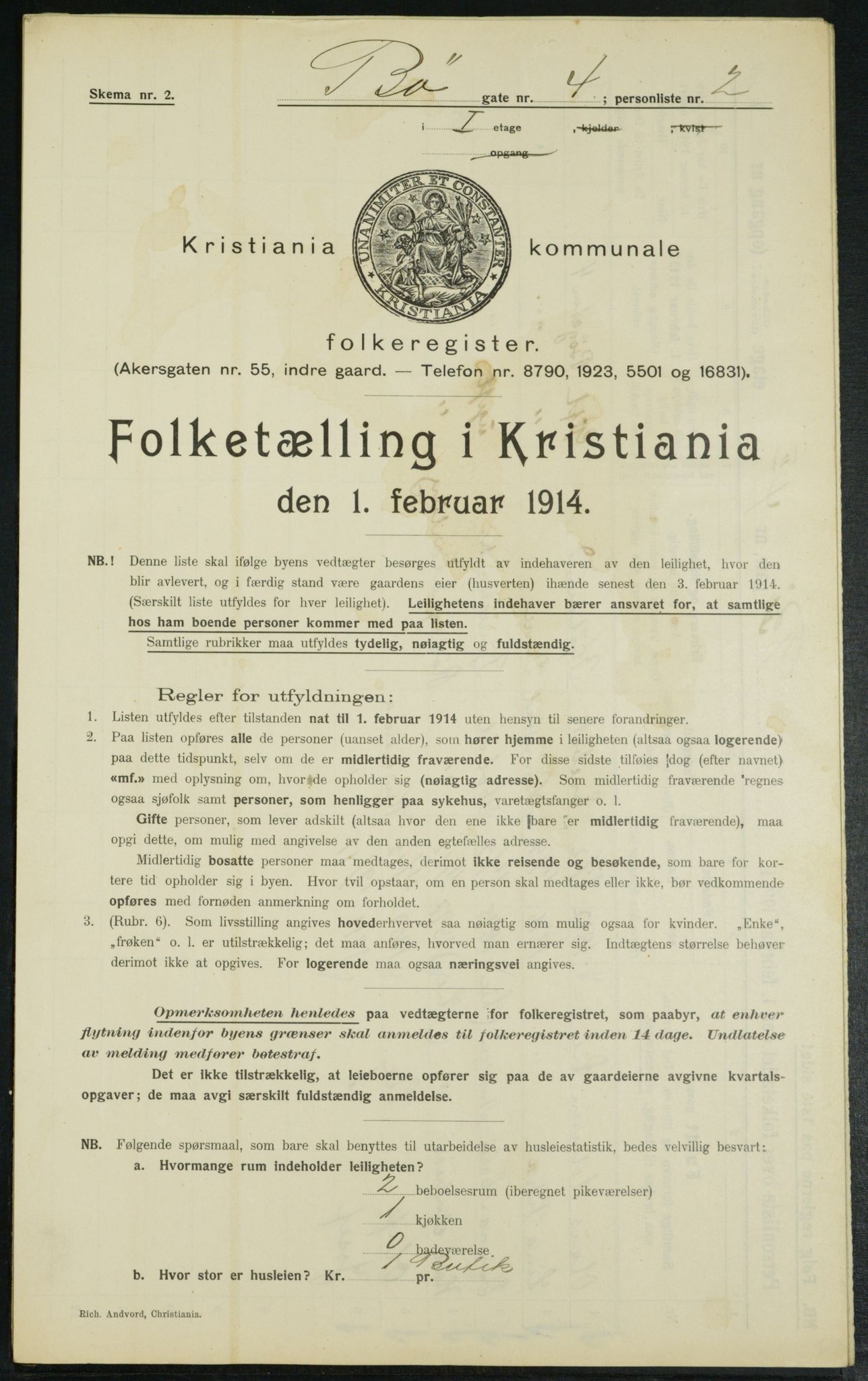 OBA, Kommunal folketelling 1.2.1914 for Kristiania, 1914, s. 11279