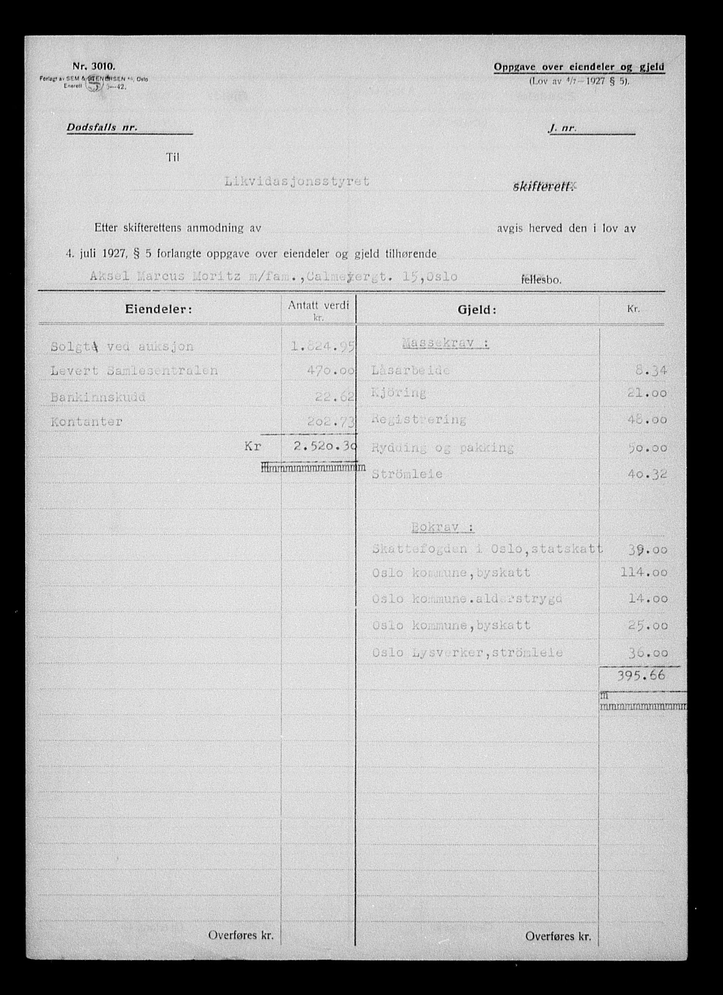 Justisdepartementet, Tilbakeføringskontoret for inndratte formuer, AV/RA-S-1564/H/Hc/Hcc/L0966: --, 1945-1947, s. 48