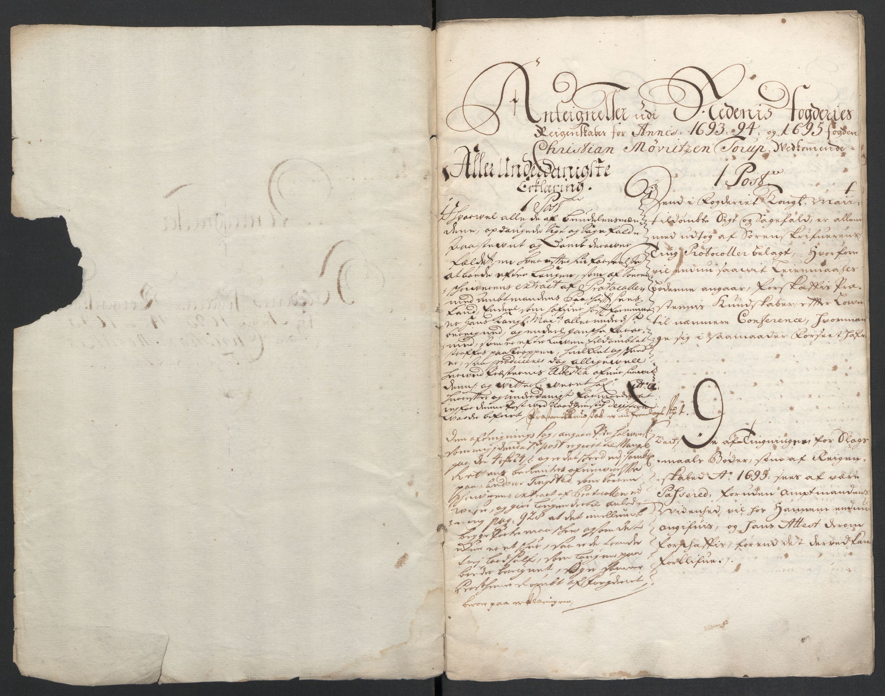 Rentekammeret inntil 1814, Reviderte regnskaper, Fogderegnskap, RA/EA-4092/R39/L2313: Fogderegnskap Nedenes, 1696-1697, s. 212