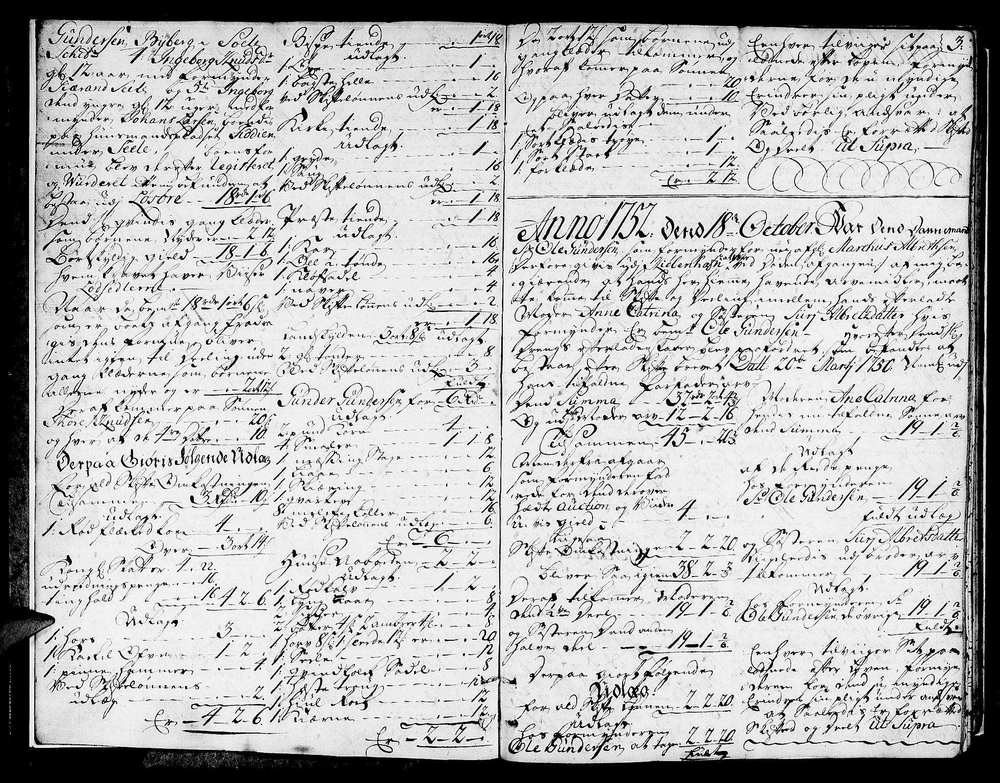 Jæren og Dalane sorenskriveri, AV/SAST-A-100306/5/50BA/L0010: SKIFTEPROTOKOLL, 1752-1758, s. 2b-3a