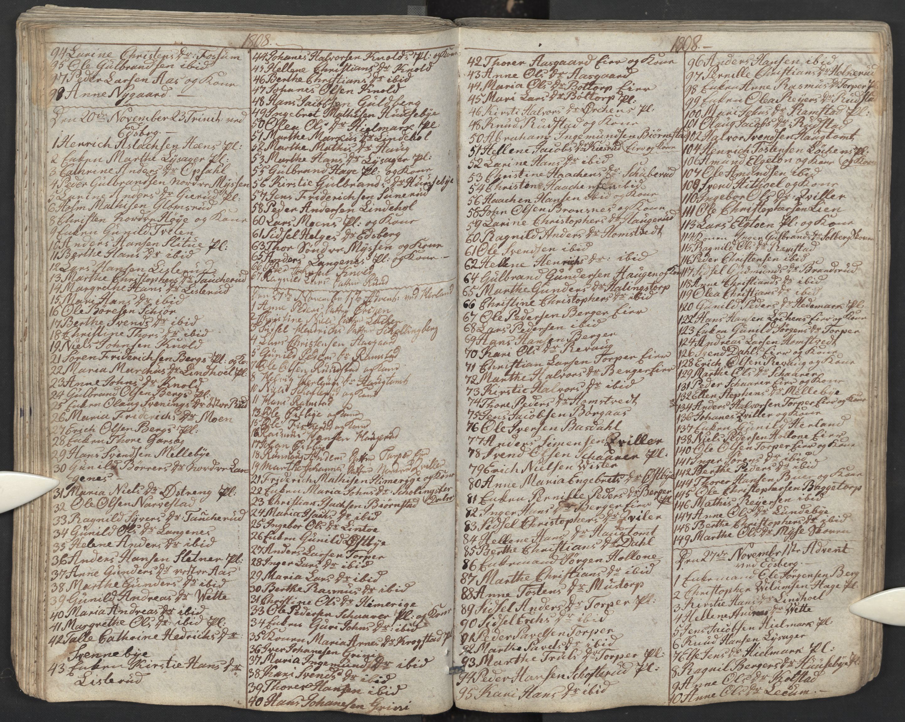 Eidsberg prestekontor Kirkebøker, AV/SAO-A-10905/M/Ma/L0001: Kommunikantprotokoll nr. I 1, 1800-1821