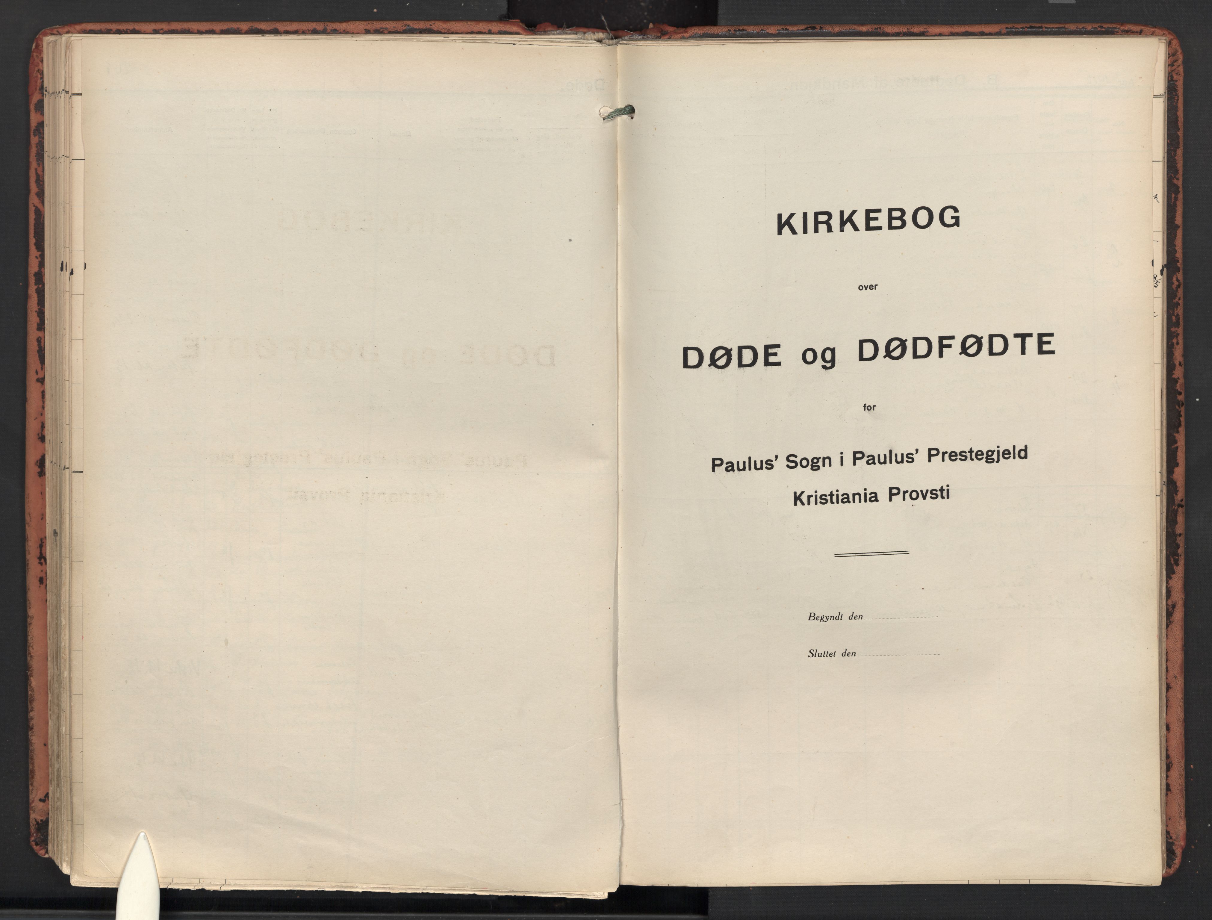 Paulus prestekontor Kirkebøker, SAO/A-10871/F/Fa/L0023: Ministerialbok nr. 23, 1915-1932