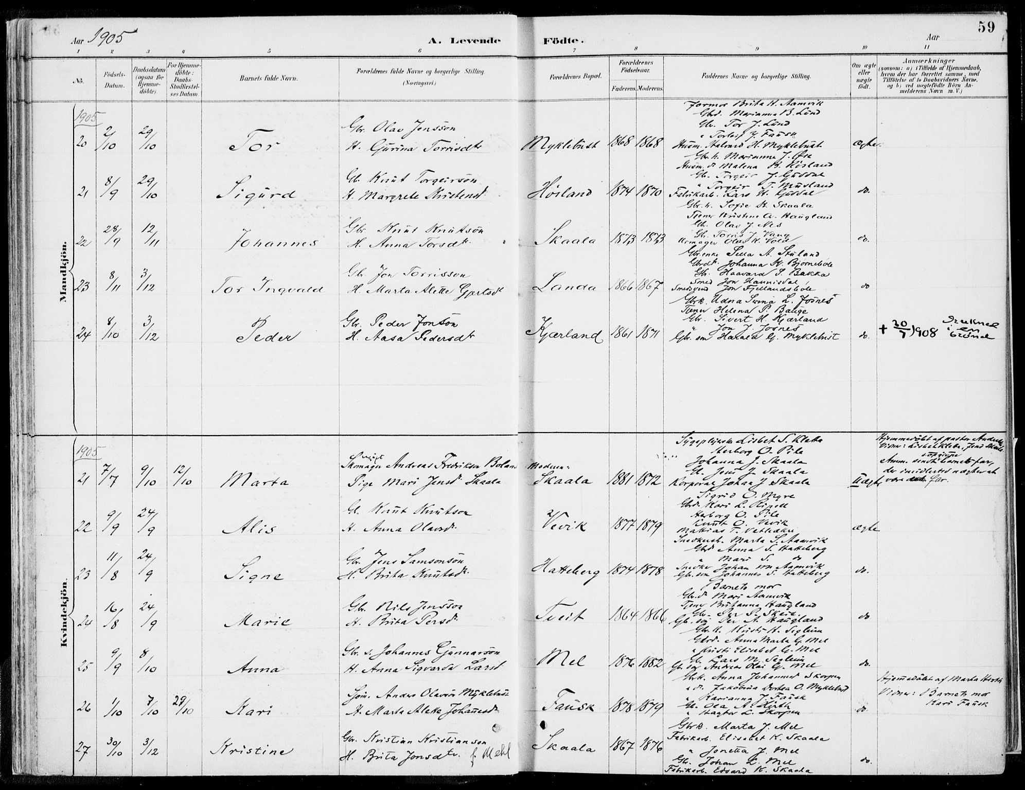 Kvinnherad sokneprestembete, AV/SAB-A-76401/H/Haa: Ministerialbok nr. B  1, 1887-1921, s. 59