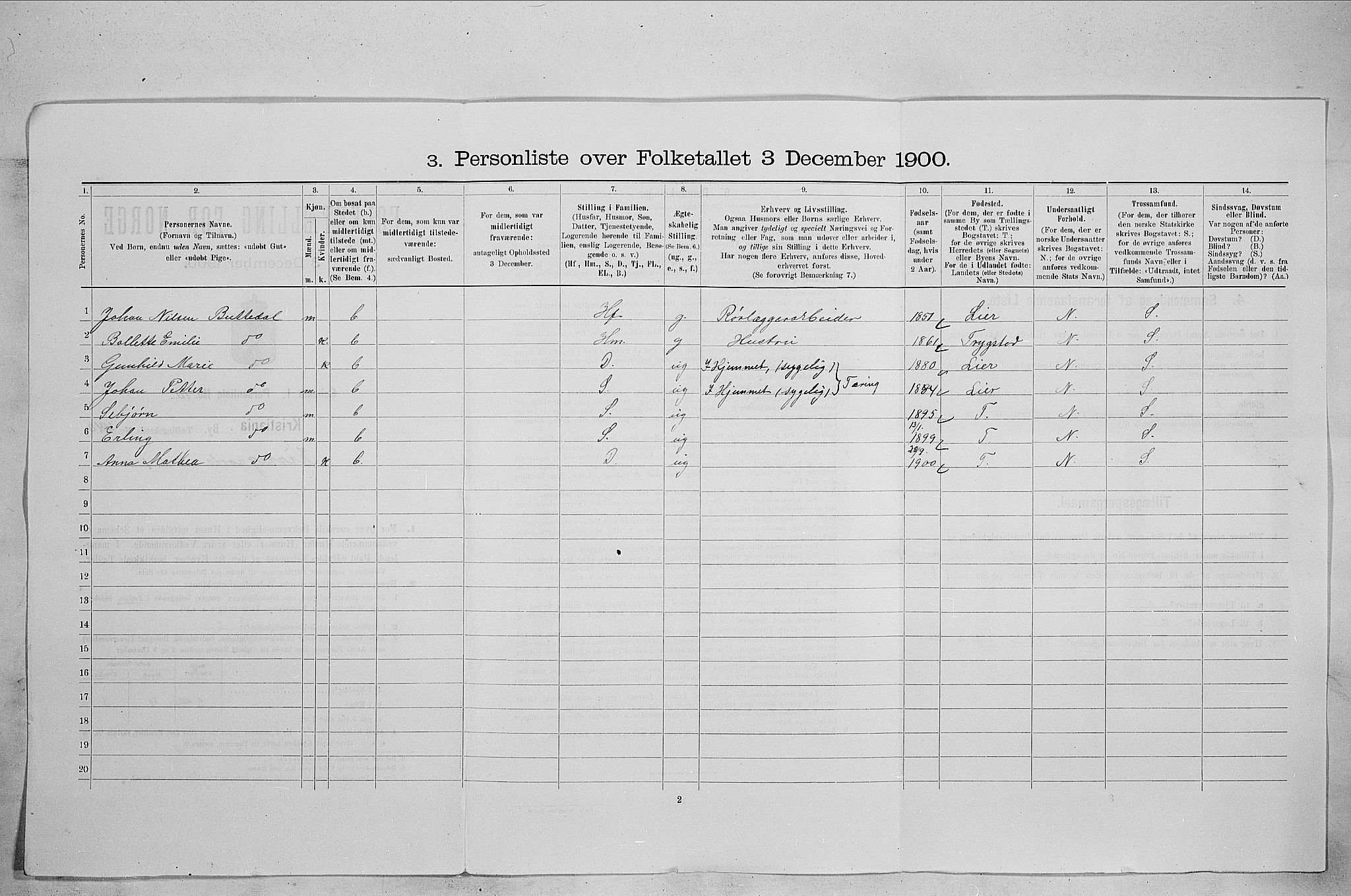 SAO, Folketelling 1900 for 0301 Kristiania kjøpstad, 1900, s. 46517