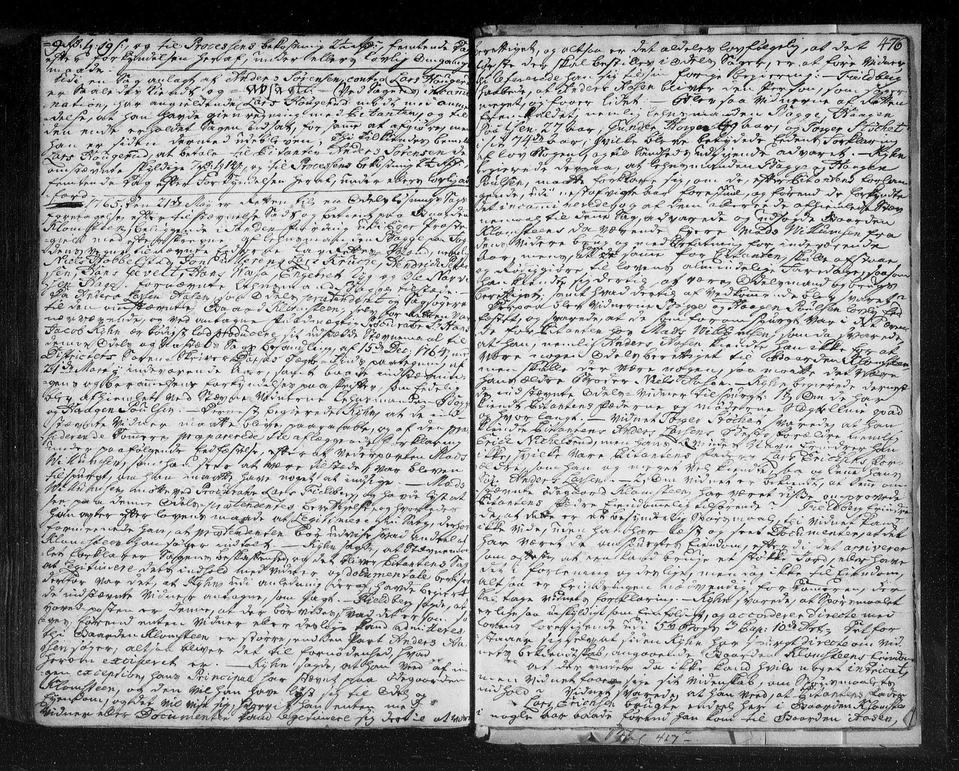 Eiker, Modum og Sigdal sorenskriveri, SAKO/A-123/F/Fa/Fab/L0007: Tingbok, 1761-1765, s. 476