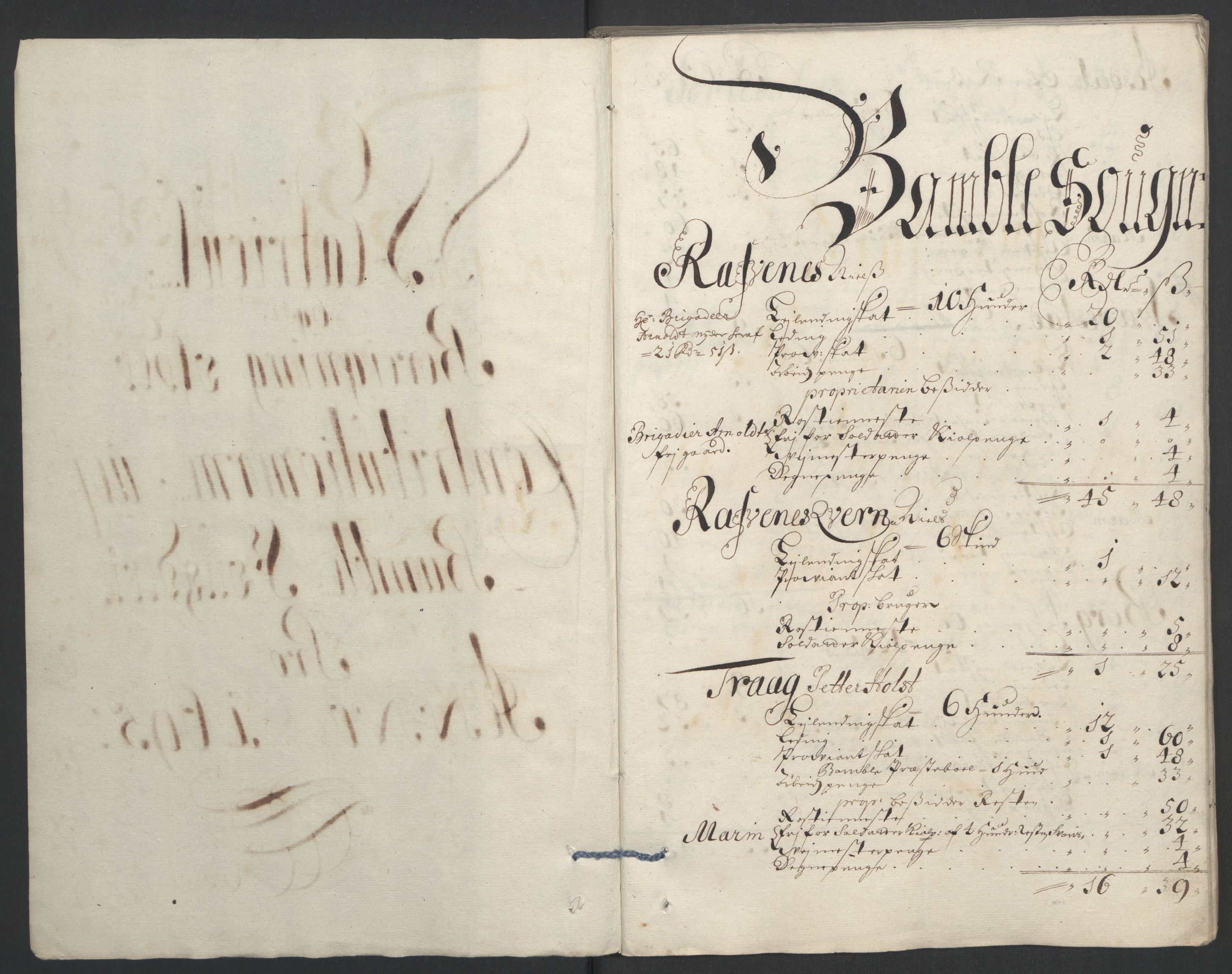 Rentekammeret inntil 1814, Reviderte regnskaper, Fogderegnskap, AV/RA-EA-4092/R36/L2093: Fogderegnskap Øvre og Nedre Telemark og Bamble, 1695, s. 354