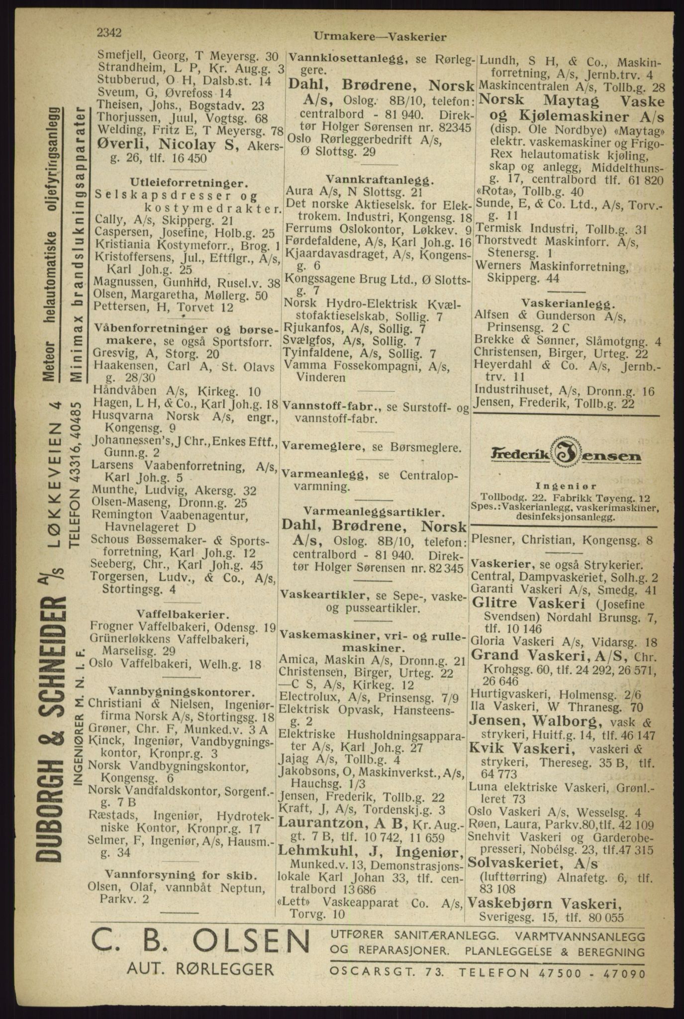 Kristiania/Oslo adressebok, PUBL/-, 1933, s. 2342