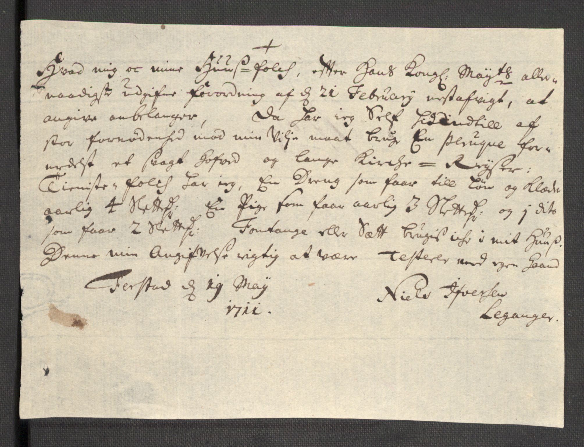 Rentekammeret inntil 1814, Reviderte regnskaper, Fogderegnskap, AV/RA-EA-4092/R48/L2987: Fogderegnskap Sunnhordland og Hardanger, 1711, s. 210