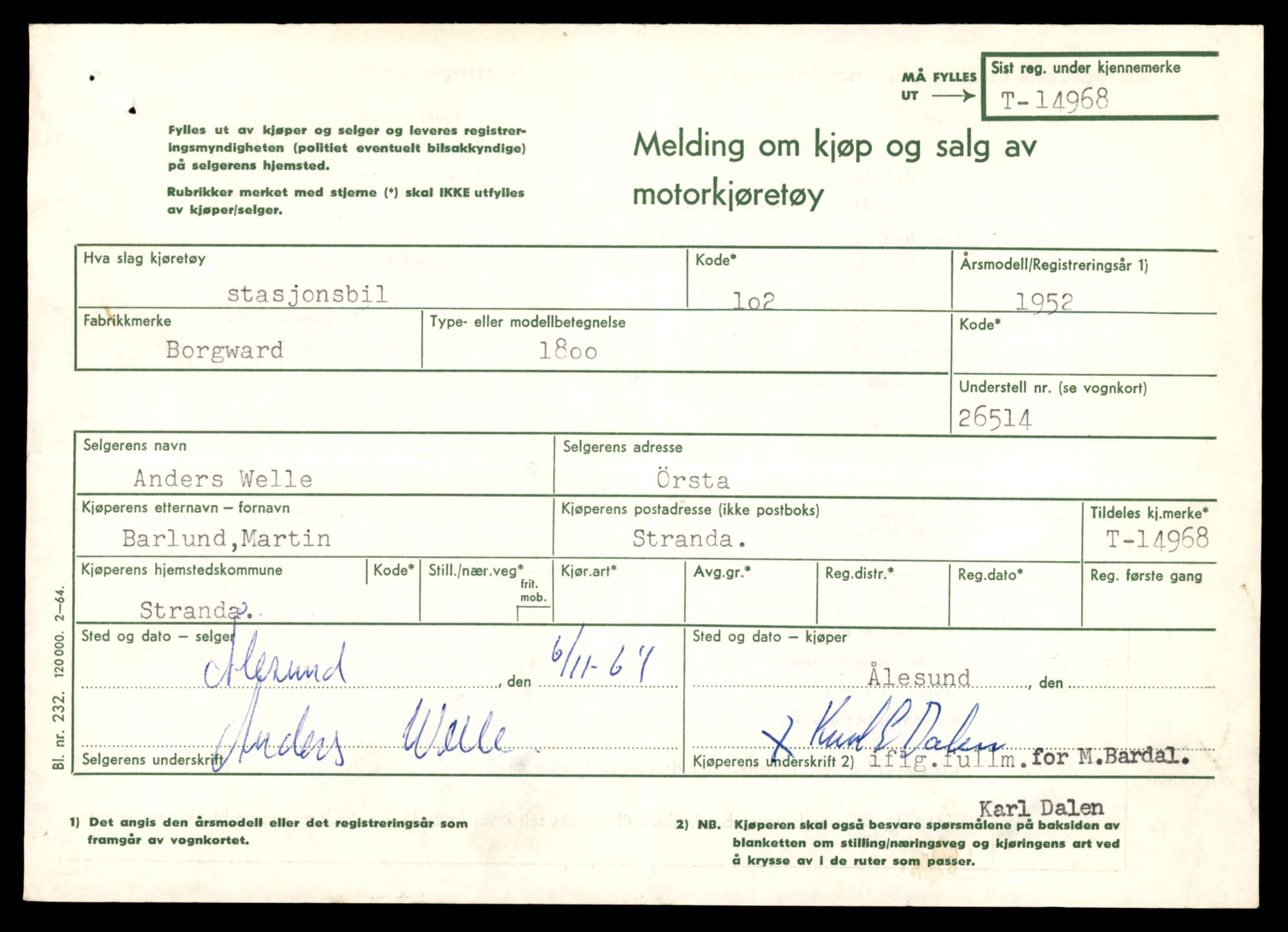 Møre og Romsdal vegkontor - Ålesund trafikkstasjon, AV/SAT-A-4099/F/Fe/L0049: Registreringskort for kjøretøy T 14864 - T 18613, 1927-1998, s. 2489