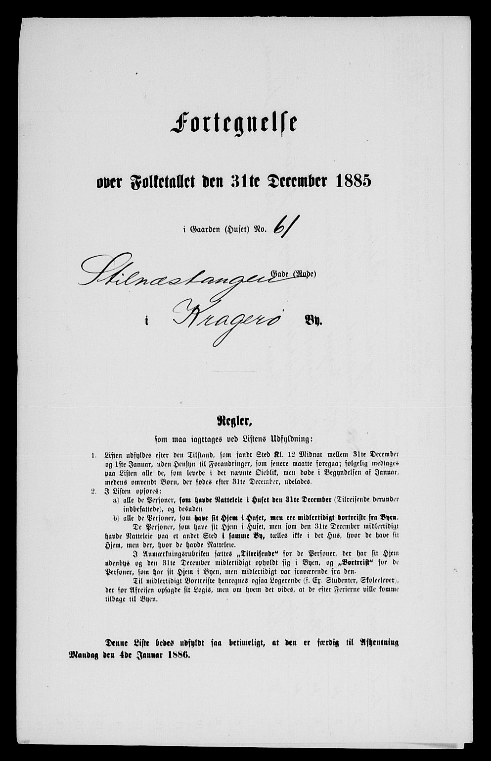 SAKO, Folketelling 1885 for 0801 Kragerø kjøpstad, 1885, s. 127