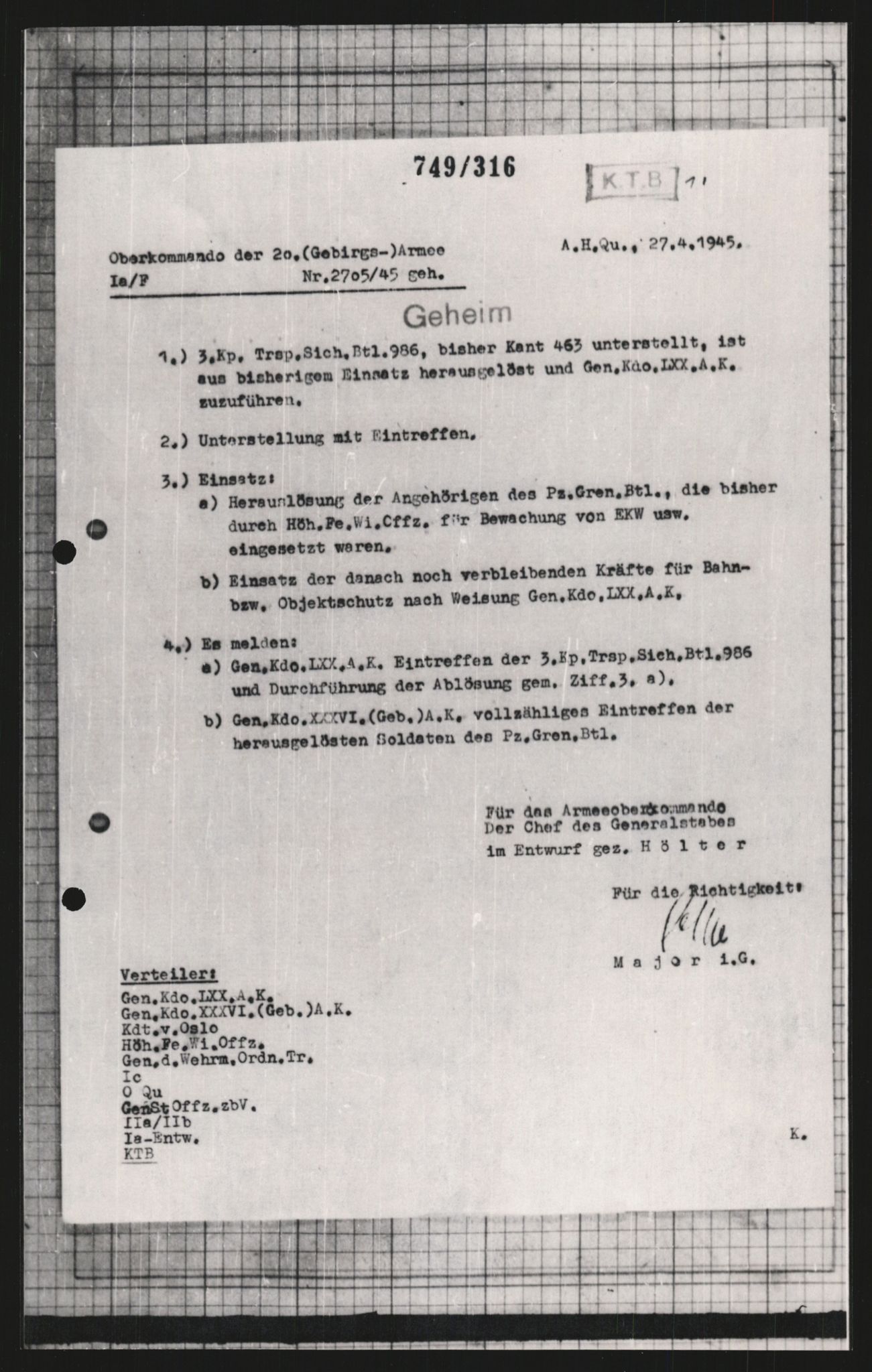 Forsvarets Overkommando. 2 kontor. Arkiv 11.4. Spredte tyske arkivsaker, AV/RA-RAFA-7031/D/Dar/Dara/L0009: Krigsdagbøker for 20. Gebirgs-Armee-Oberkommando (AOK 20), 1940-1945, s. 475