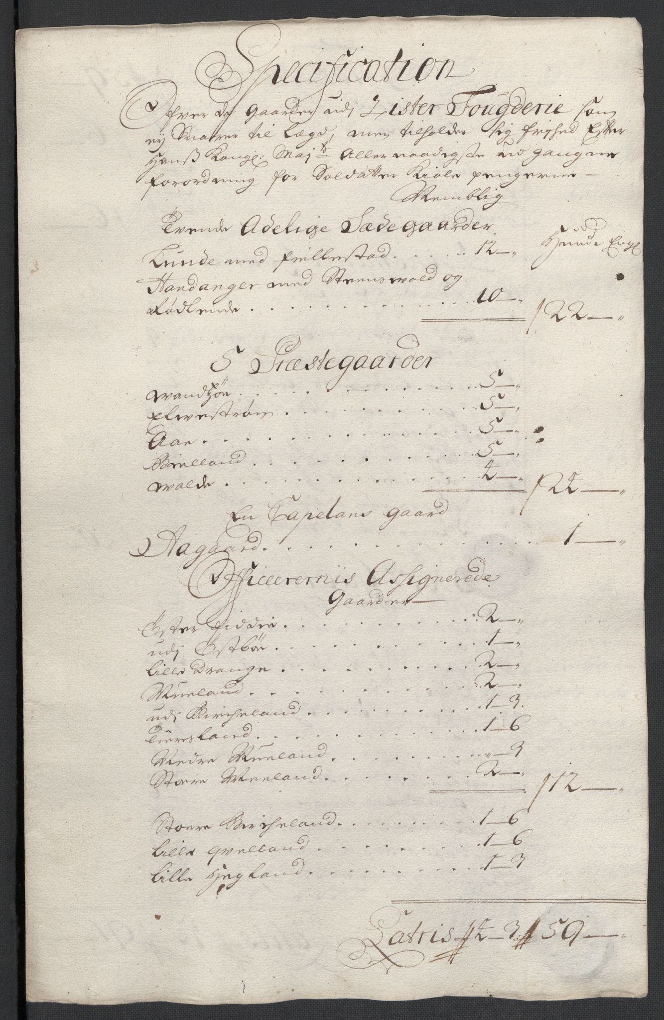 Rentekammeret inntil 1814, Reviderte regnskaper, Fogderegnskap, RA/EA-4092/R43/L2552: Fogderegnskap Lista og Mandal, 1705-1709, s. 312