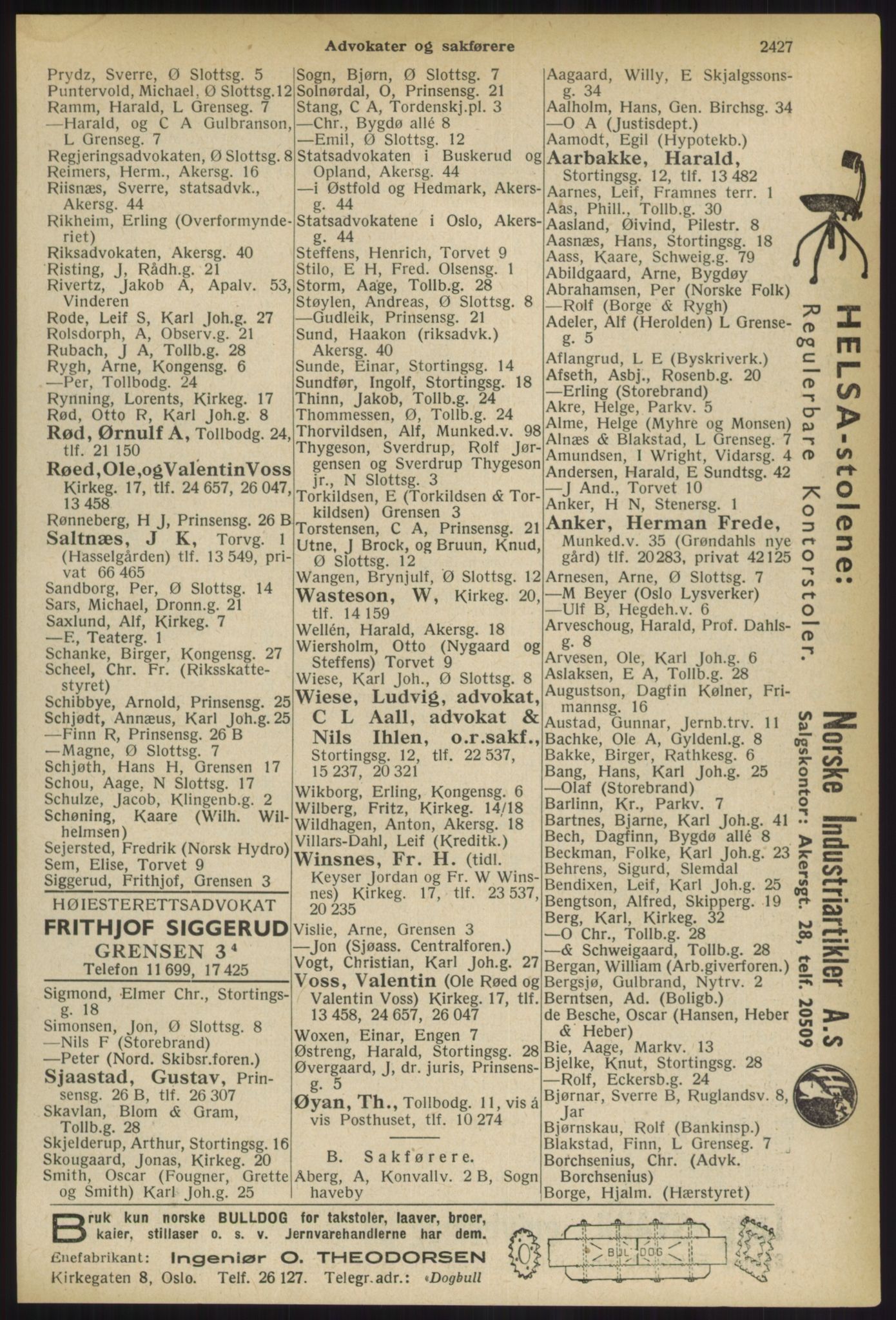 Kristiania/Oslo adressebok, PUBL/-, 1936, s. 2427