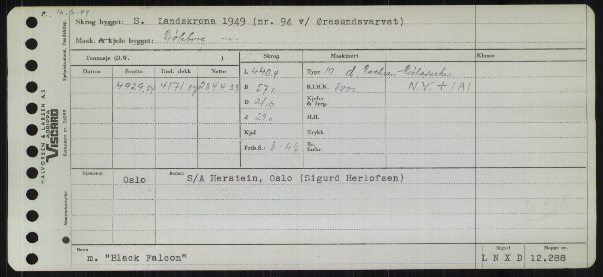 Sjøfartsdirektoratet med forløpere, Skipsmålingen, RA/S-1627/H/Hb/L0001: Fartøy, A-D, s. 277