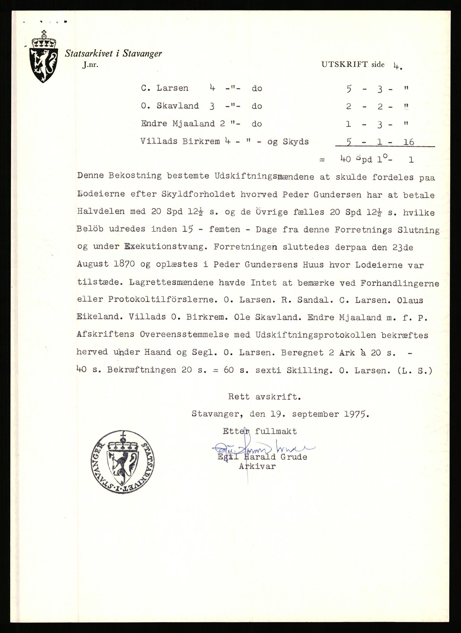 Statsarkivet i Stavanger, AV/SAST-A-101971/03/Y/Yj/L0098: Avskrifter sortert etter gårdsnavn: Øigrei - Østeinstad, 1750-1930, s. 581