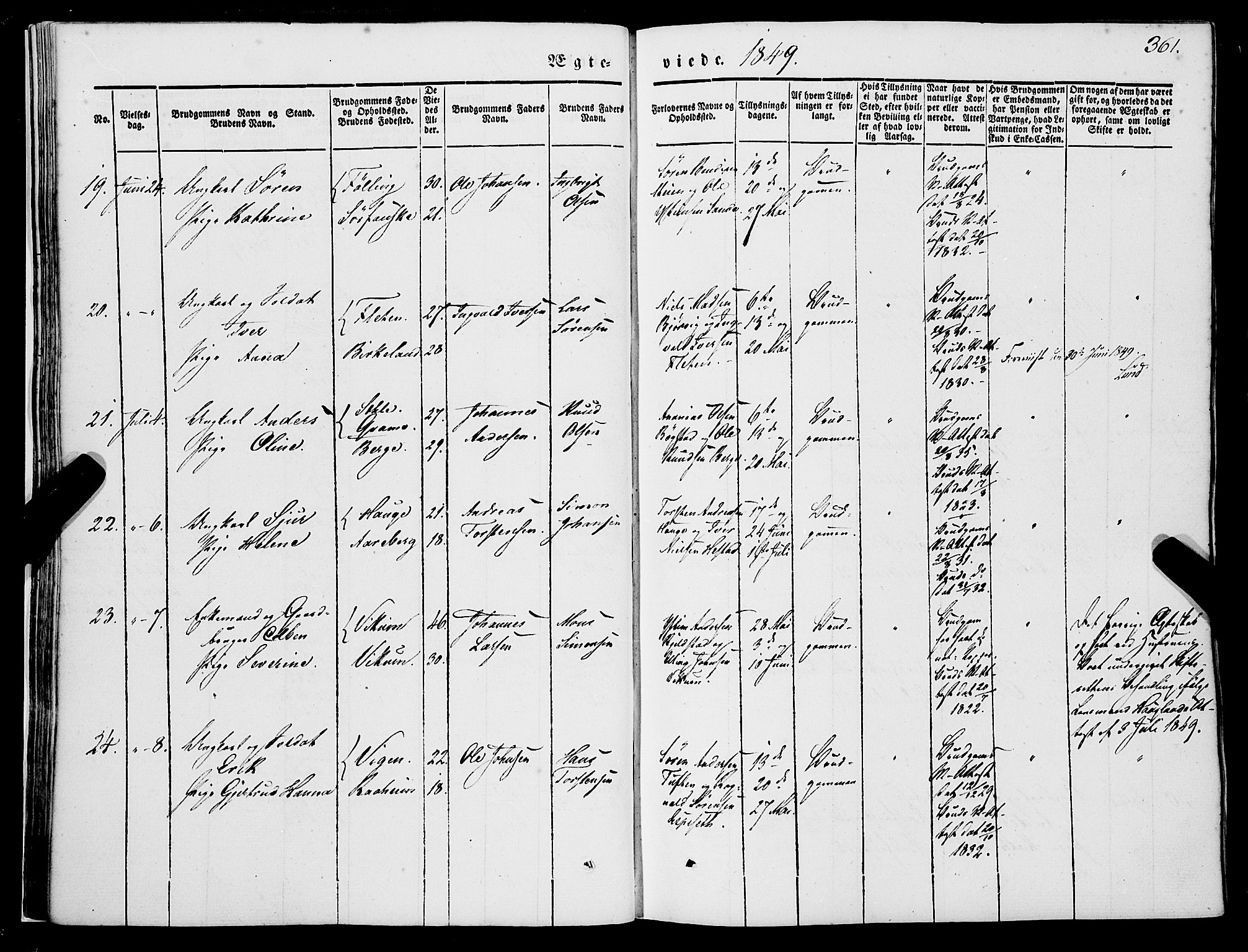 Gaular sokneprestembete, AV/SAB-A-80001/H/Haa: Ministerialbok nr. A 4II, 1841-1859, s. 361