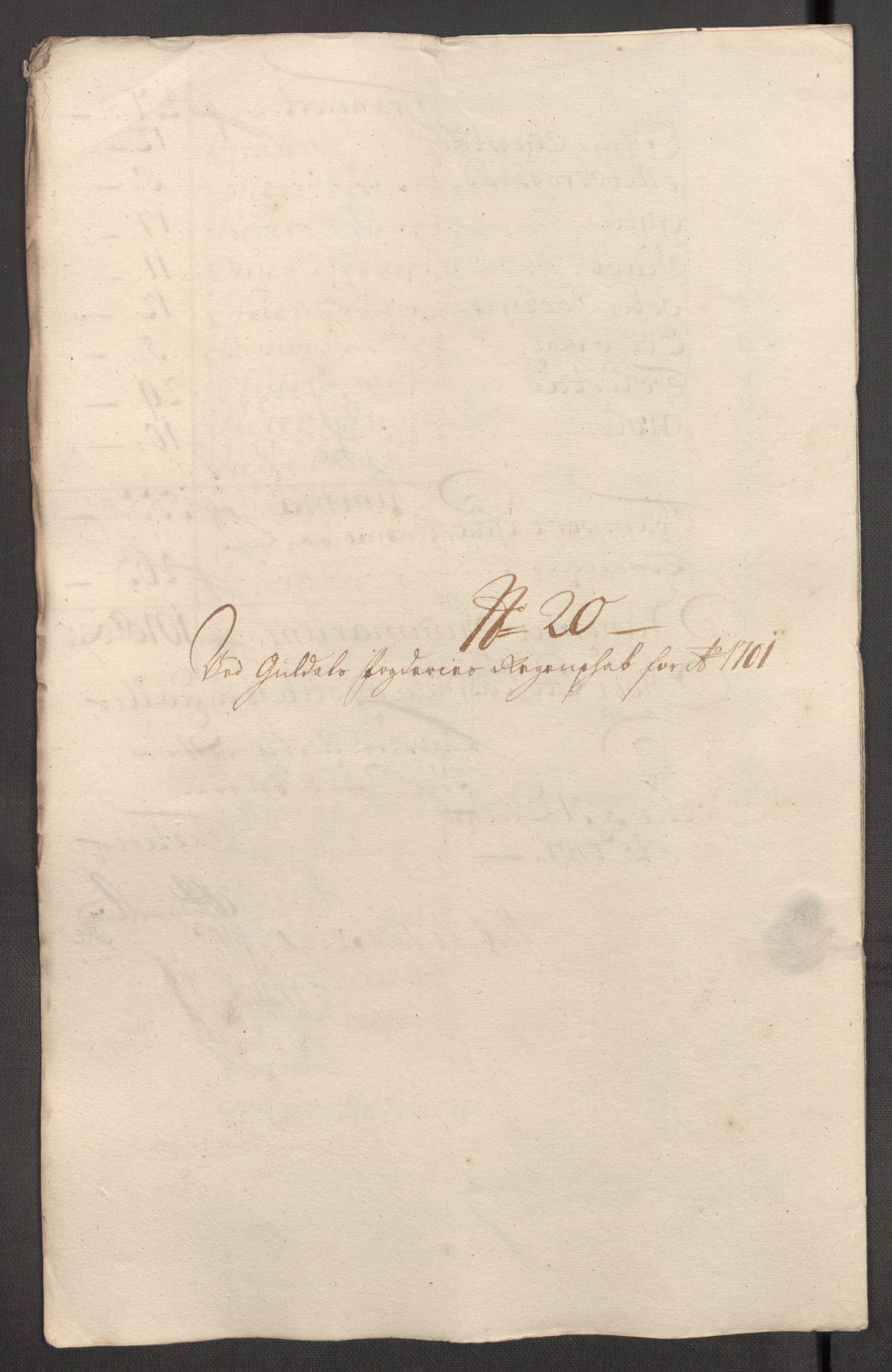 Rentekammeret inntil 1814, Reviderte regnskaper, Fogderegnskap, RA/EA-4092/R60/L3951: Fogderegnskap Orkdal og Gauldal, 1701, s. 306