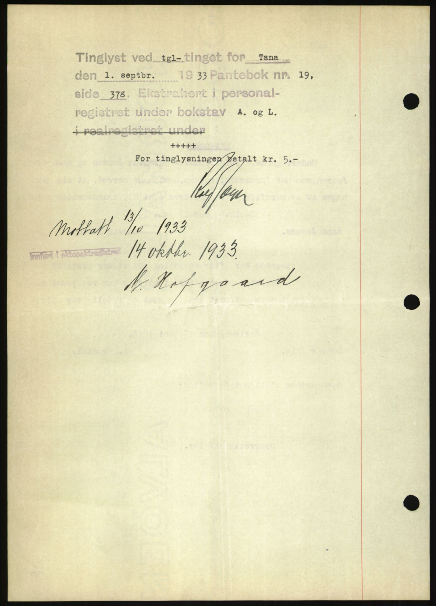 Oslo byskriverembete, AV/SAO-A-10227/2/G/Gb/L0072: Tinglyste ektepakter, Finnmark, bind 1, 1928-1950